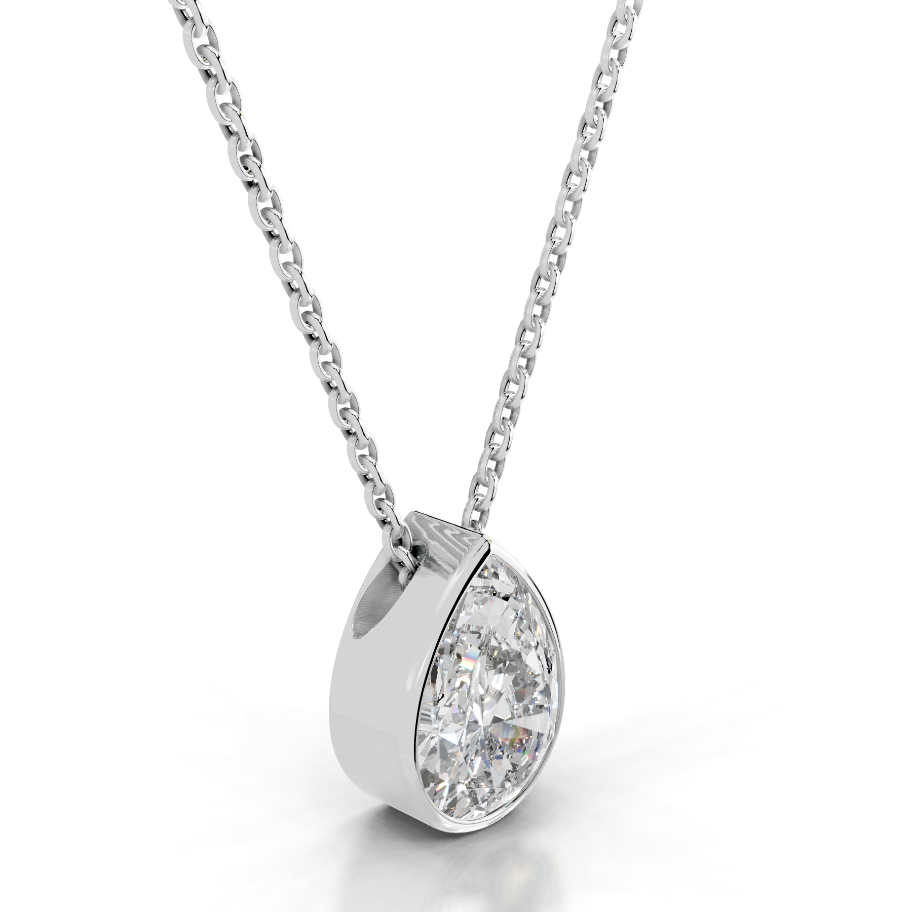 Gianna Diamond Pendant (2 Carat) -14K White Gold、mySite、hinf8tx79
