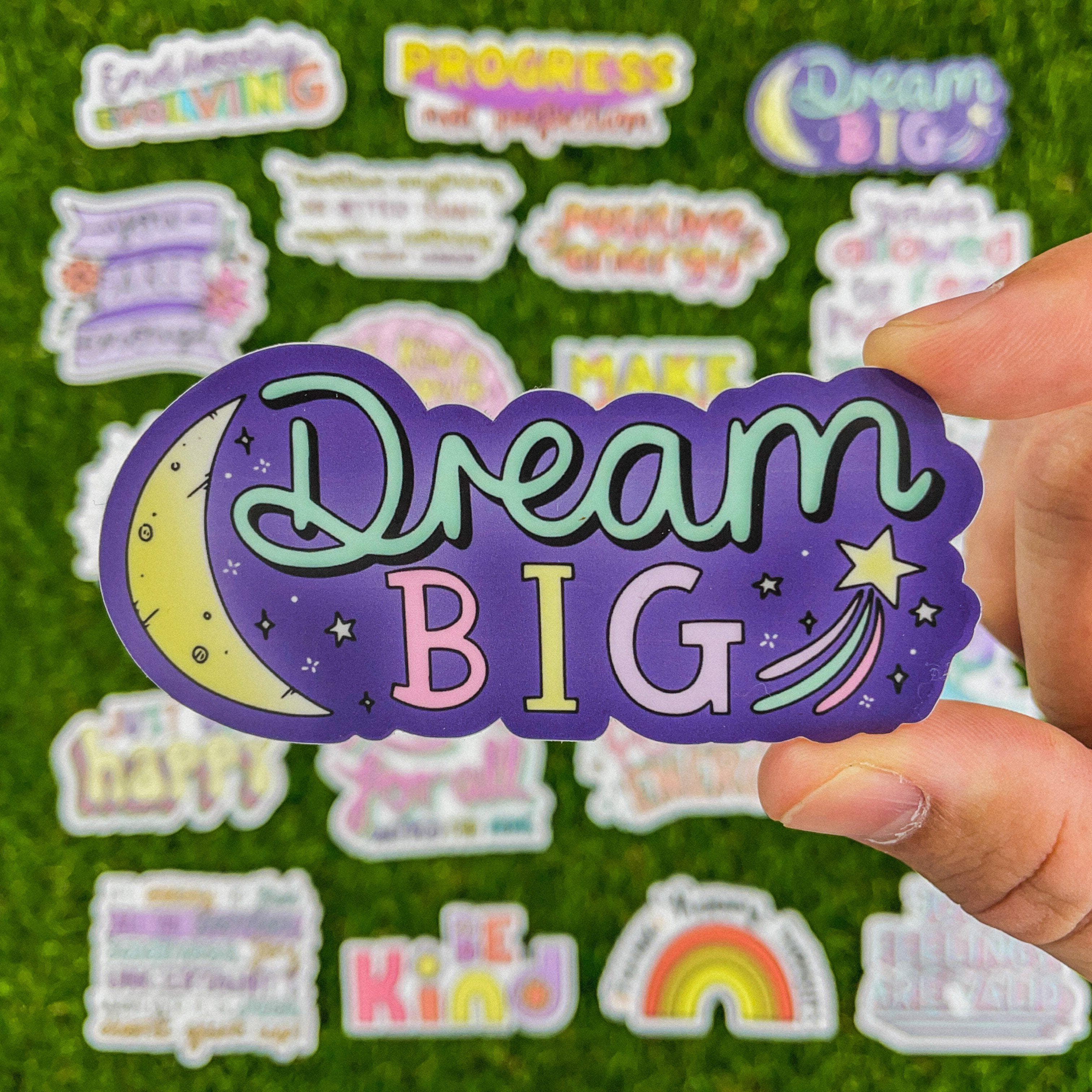  Dream Big Moon and Star Positivity Sticker、mySite、elrpsem3k