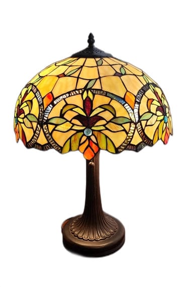 23 Stained Glass Two Light Jeweled Floral Table Lamp、mySite、g9winljtr