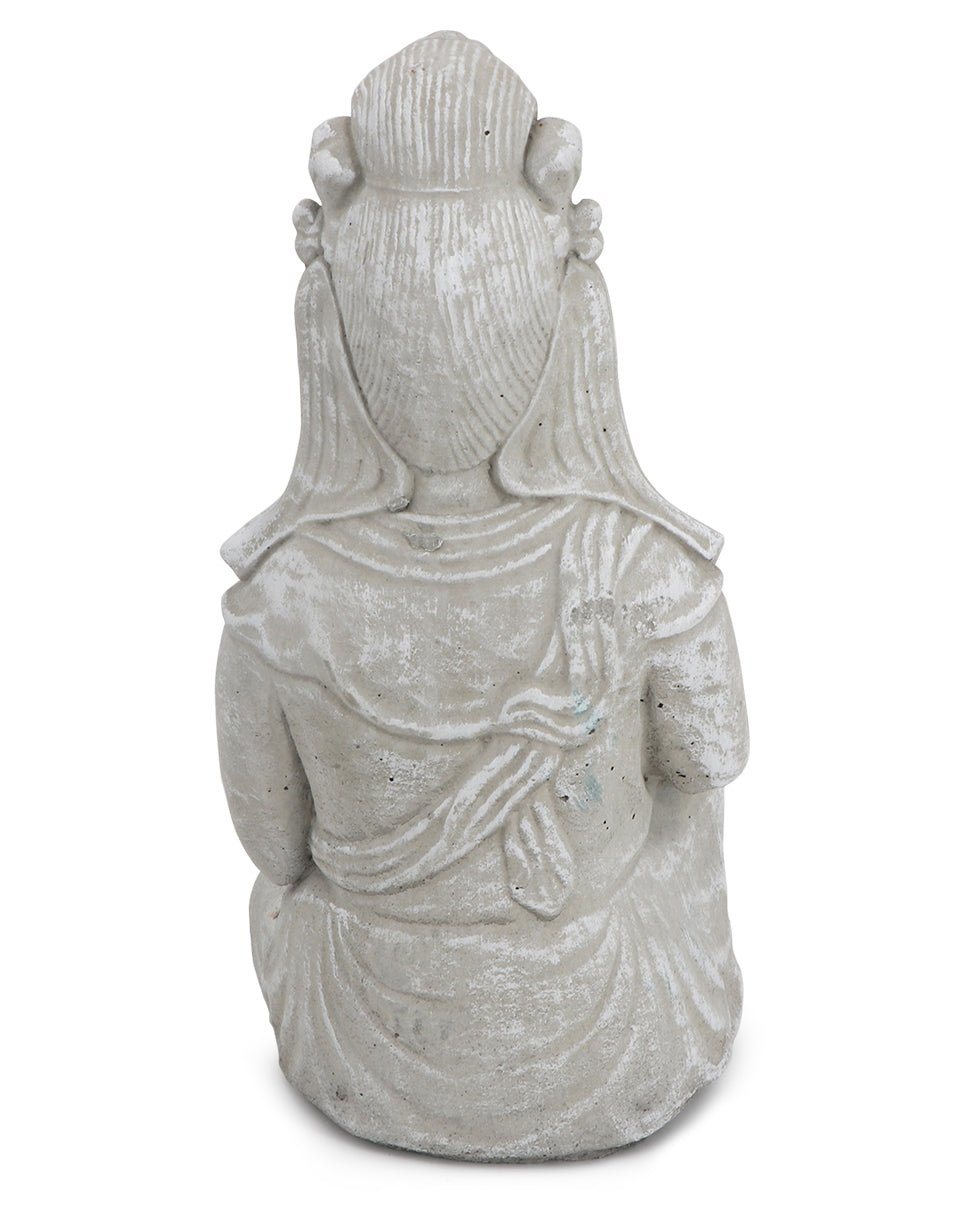 Distressed Finish Cast Stone Garden Kuan Yin Statue Made in the USA、mySite、topwebapps