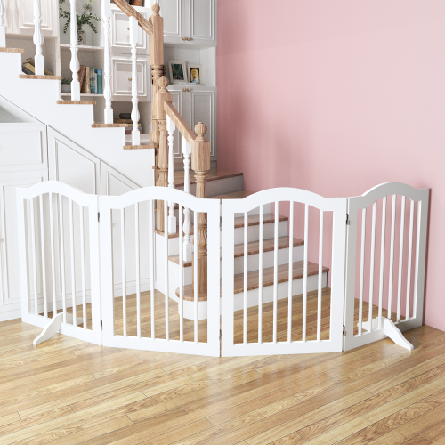 29.5-45.3" Wide Baby Gate for Stairs, Dog Gate Indoor for Doorways, No Drilling Pressure Mounted Pet Gates for Kids, Easy Walk Through Safety Gate, White、、casual