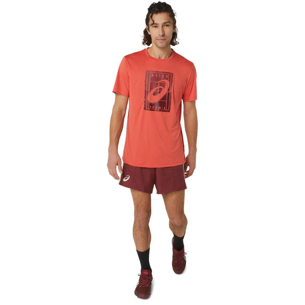 Asics Men's Court GS Graphic Tee Top (Red)