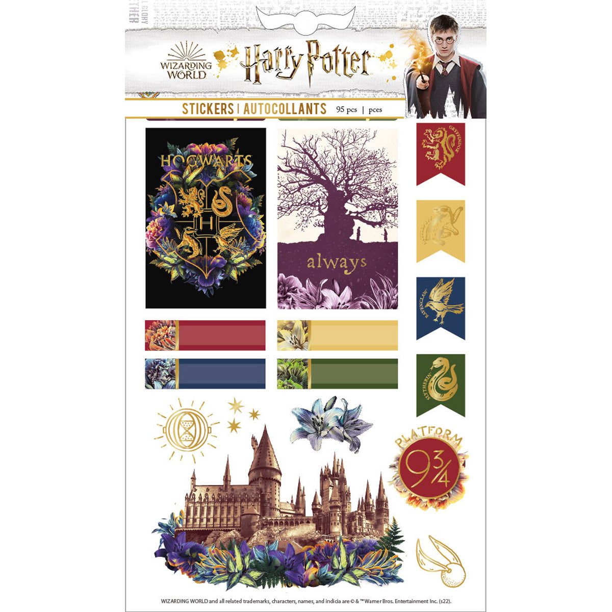  Harry Potter Floral Hogwarts Planner Stickers、mySite、ghnorth