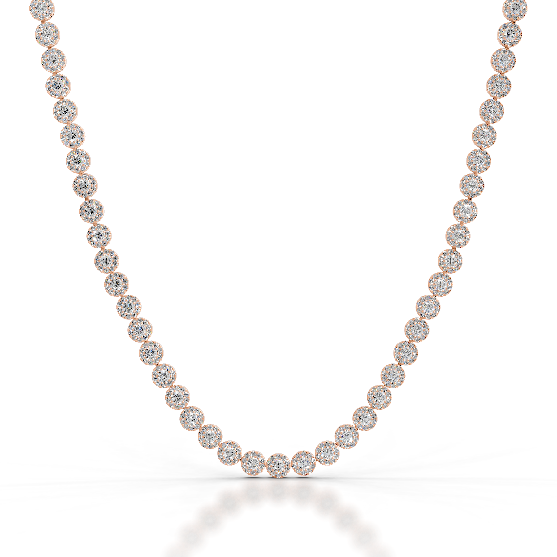 Gaynelle Lab Grown Diamond Tennis Collier (10 Carat) -14K Rose Gold、mySite、hinf8tx79