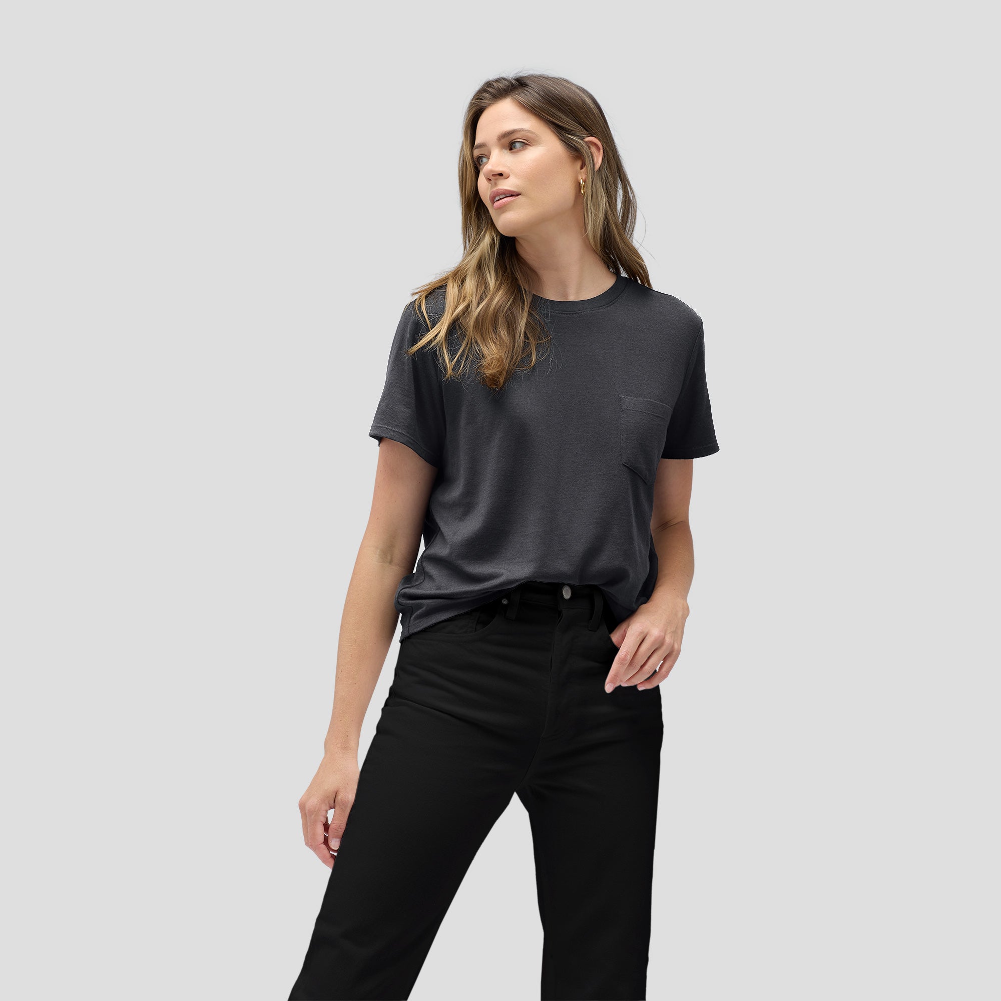 Women's Merino Boxy Pocket Tee、mySite、noshort