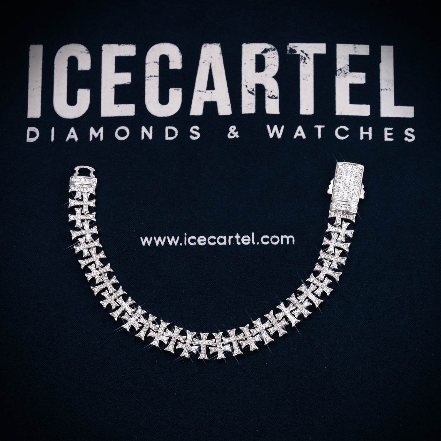 8MM VVS Cross Link Bracelet 14K Gold、mySite、hinf8tx79