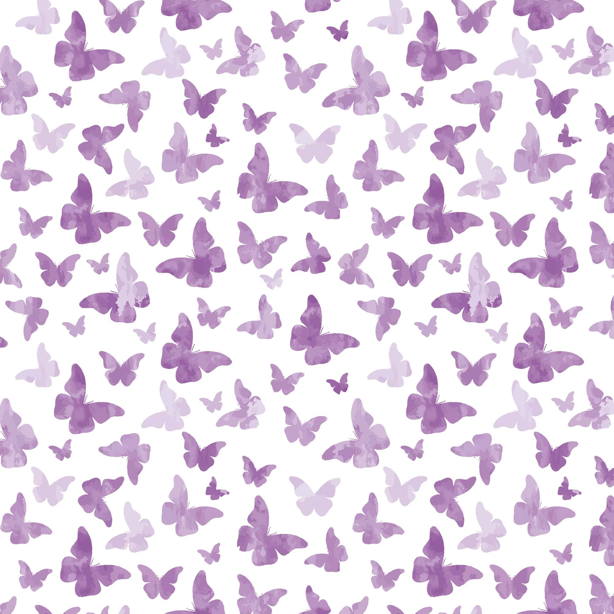  Purple Watercolor Butterflies 12 x 12 Paper、mySite、ghnorth