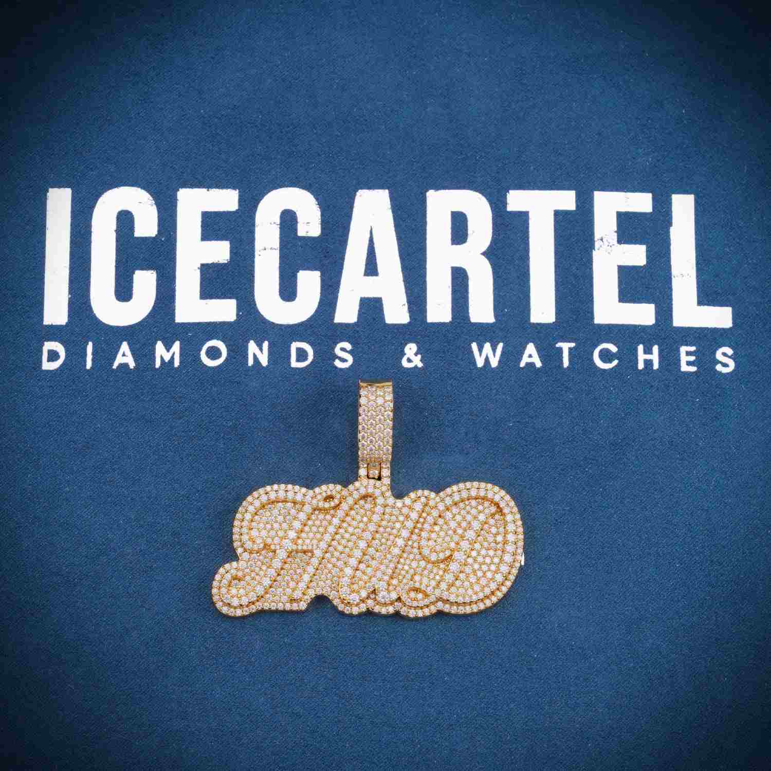 HUD Custom Moissanite Pendant 14K Gold、mySite、hinf8tx79