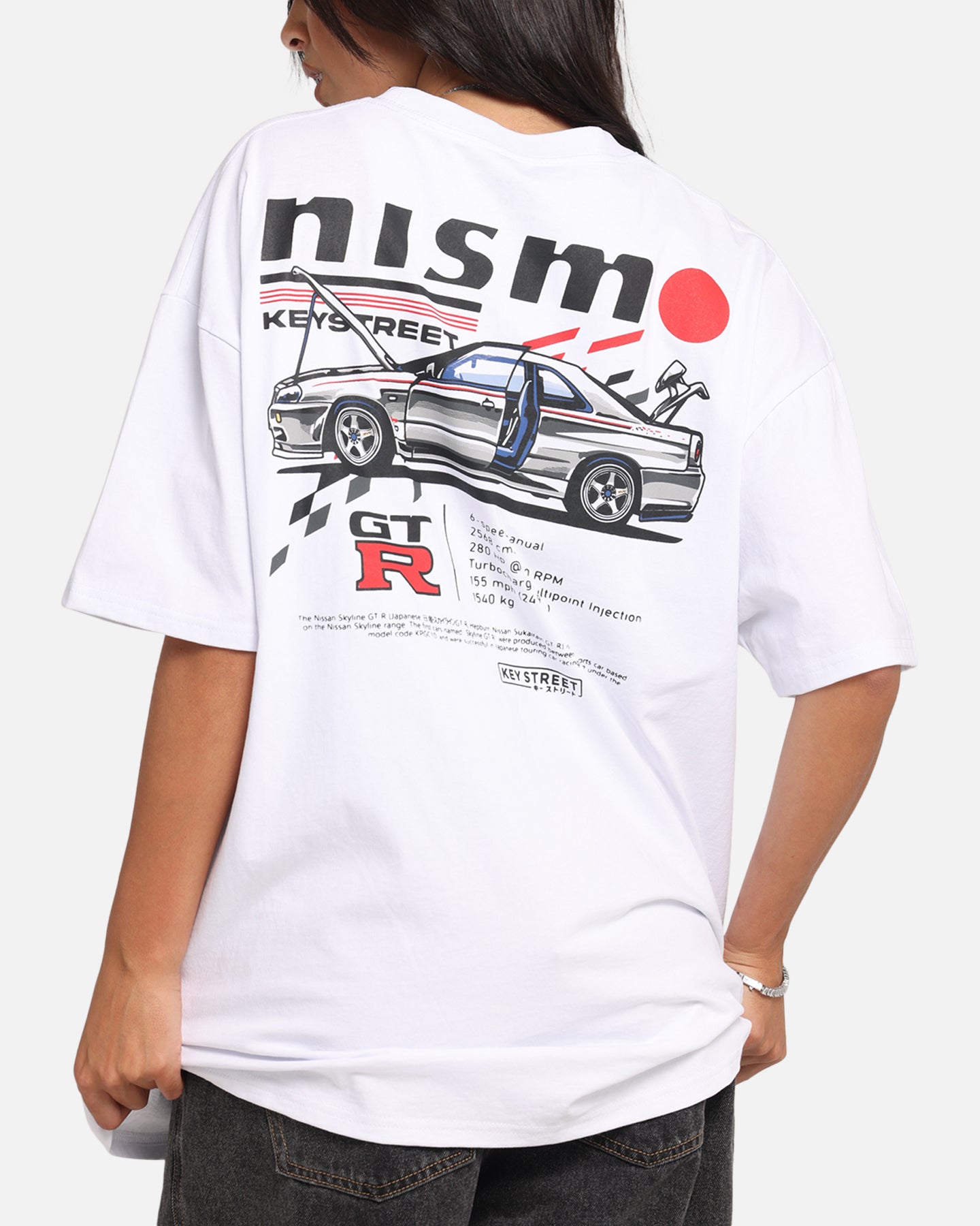 Key Street Nismo R34 GTR T-Shirt White、mySite、zt4zffjzw