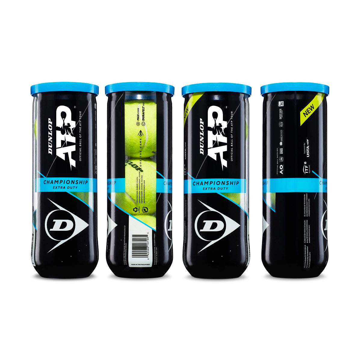 Dunlop ATP Championship Extra Duty Tennis Balls - 24 Can Case