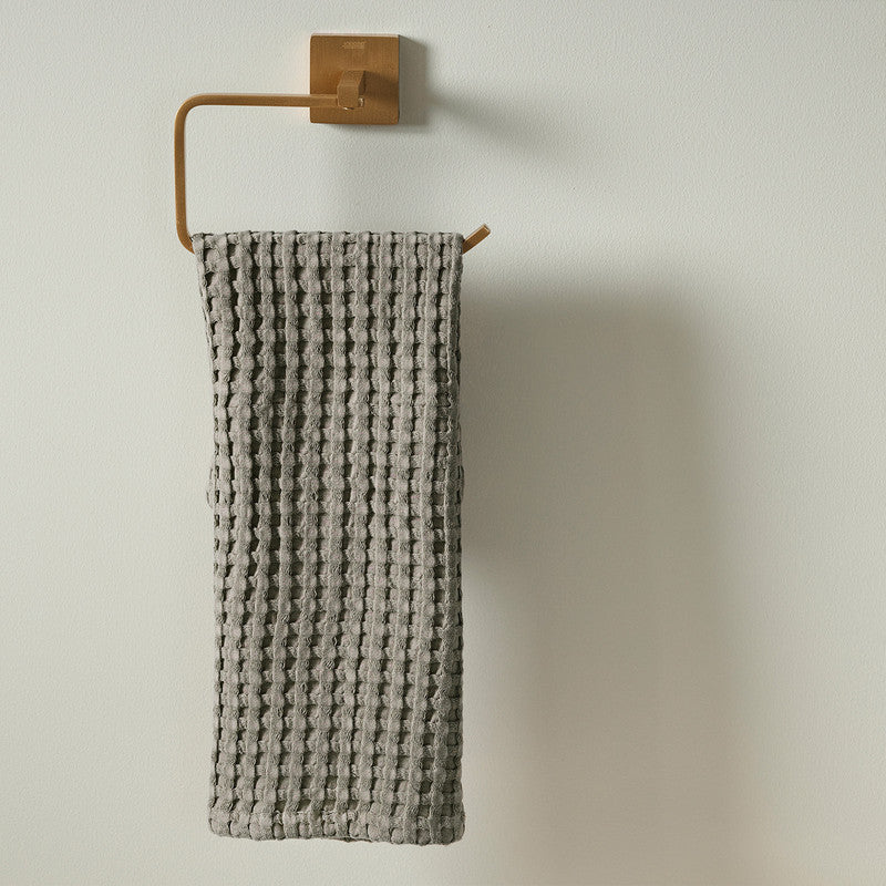 Cotton Bamboo Hand Towel | Waffle | Ash、mySite、camillekostekn
