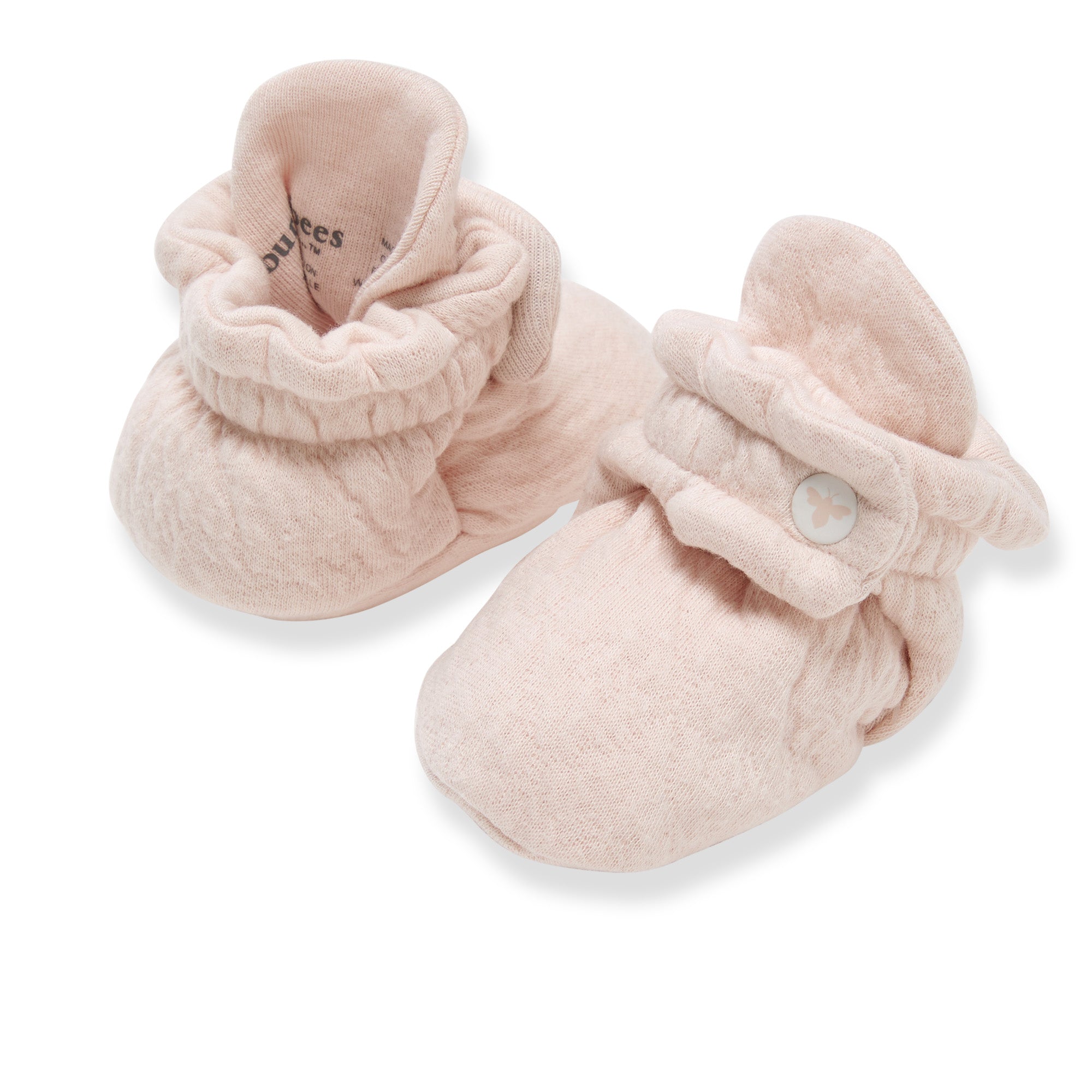 Organic Cotton Quilted Bee Baby Booties - Ranunculus、mySite、g9winljtr