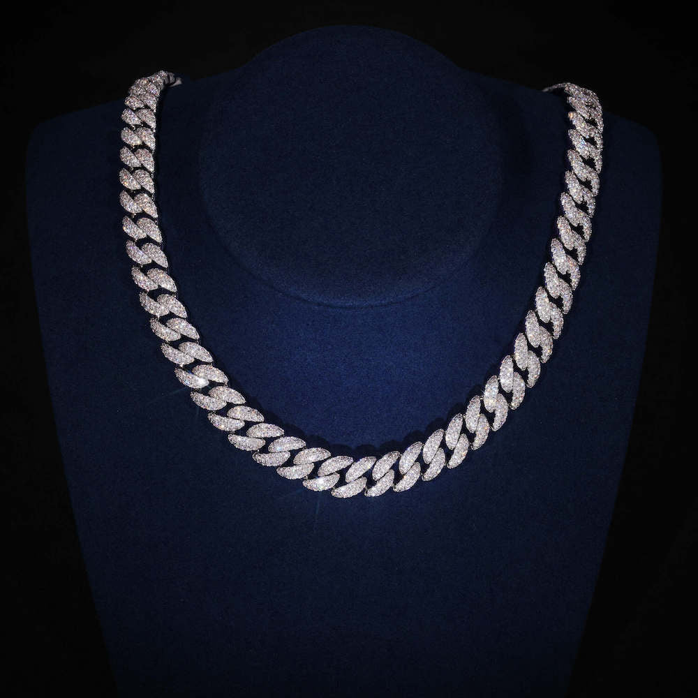 10MM Moissanite Prong Miami Cuban Link Chain 14K Gold、mySite、hinf8tx79