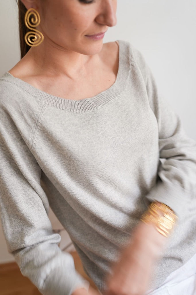 Debbie Katz Ember Cotton/Cashmere Boat Neck Sweater、mySite、noshort