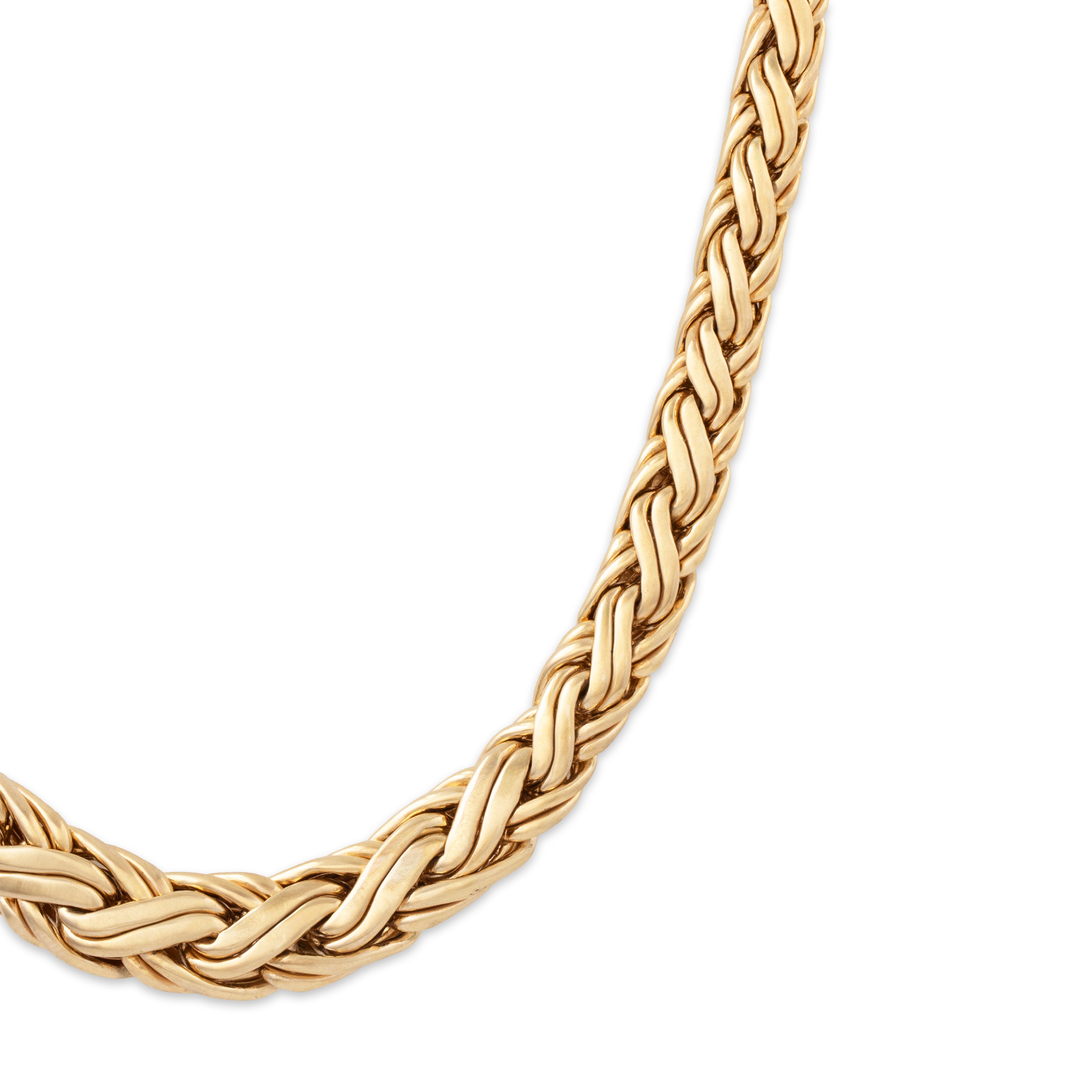 Vintage Tiffany & Co. 14k Yellow Gold Graduating Wheat Chain Necklace 16、mySite、hinf8tx79