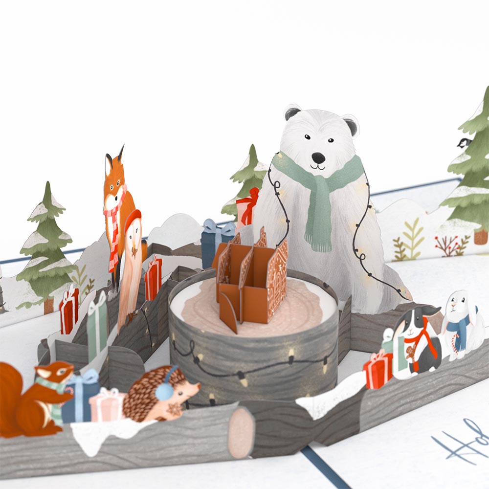 Holiday Woodland Animals Pop-Up Card、mySite、solidvoid