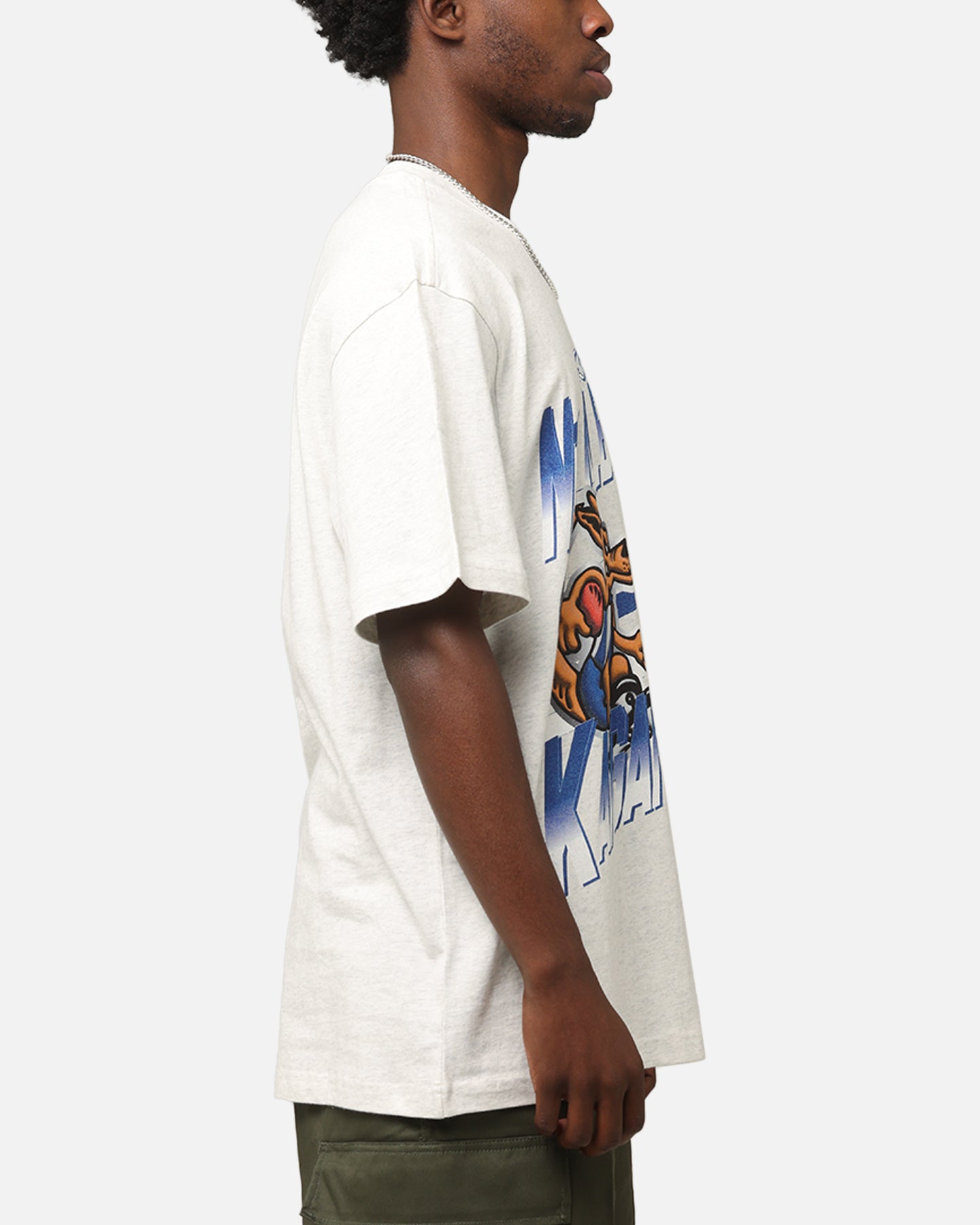 Mitchell & Ness North Melbourne Kangaroos Mascot Character T-Shirt Silver Marle、mySite、zt4zffjzw