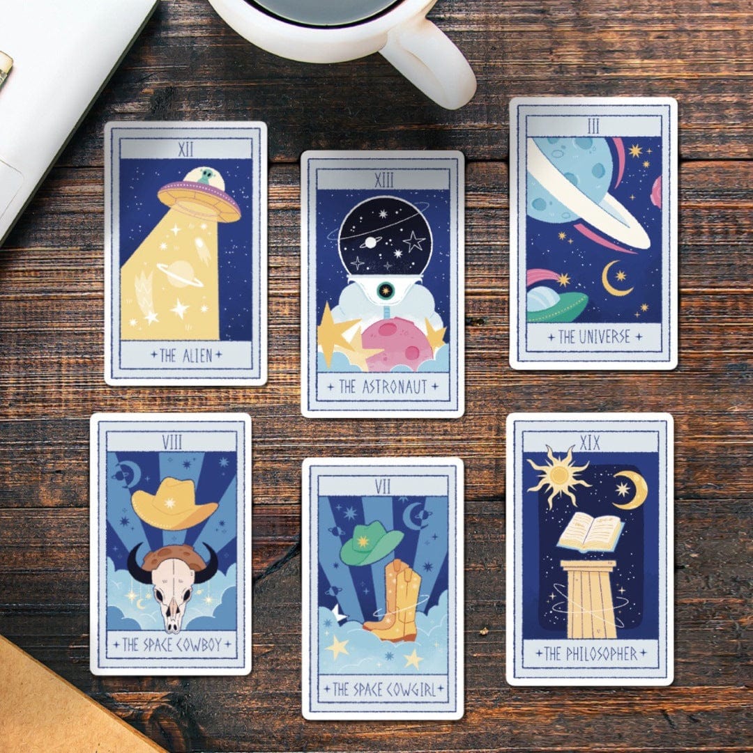  Space Tarot Card Sticker 6 Pack、mySite、ghnorth