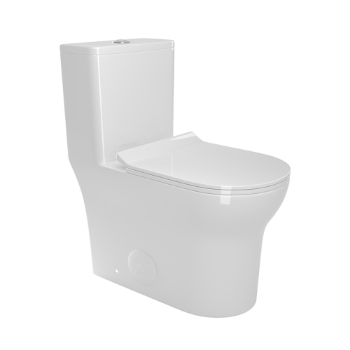 1.1/1.6 GPF Elongated Comfort Height Floor Mounted One-Piece Toilet, CUPC Certified, WaterSense Cetified, Ceramic, White Color, Soft Close Seat、、xpatfood