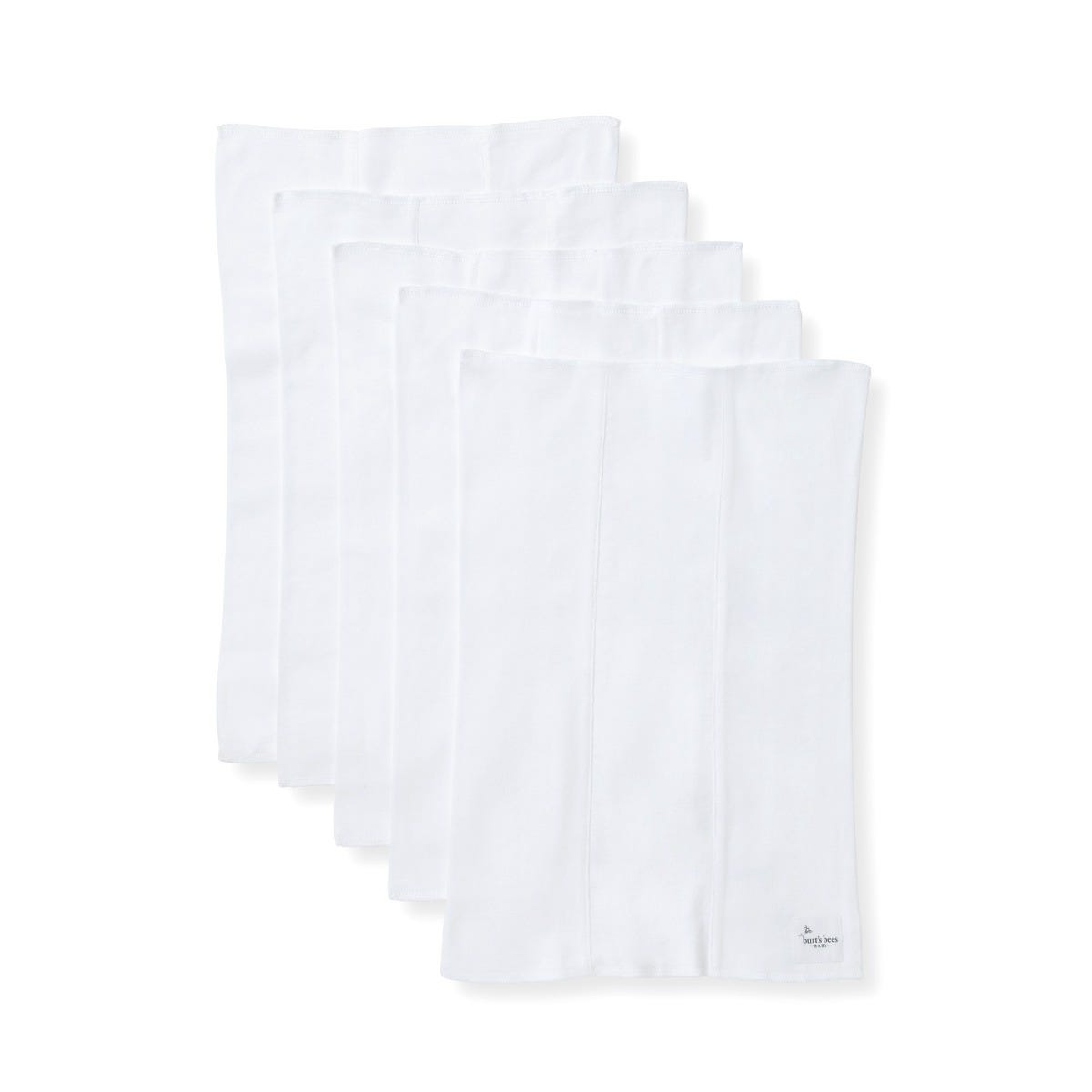  Bee Essentials Solid Organic Burp Cloths 5 Pack - Cloud、mySite、layawaytickets