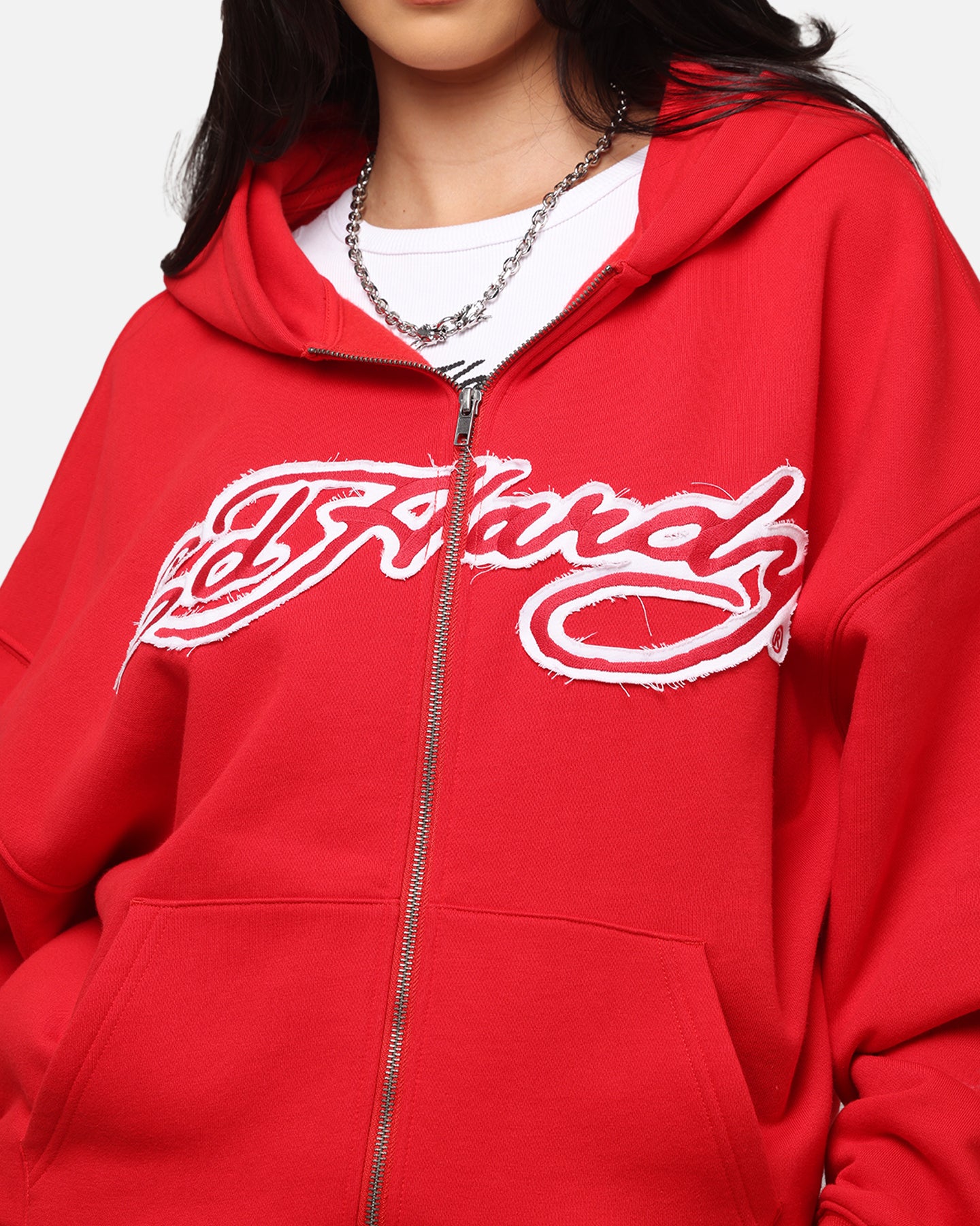 Ed Hardy Women's Rose Zip Hoodie Red、mySite、zt4zffjzw