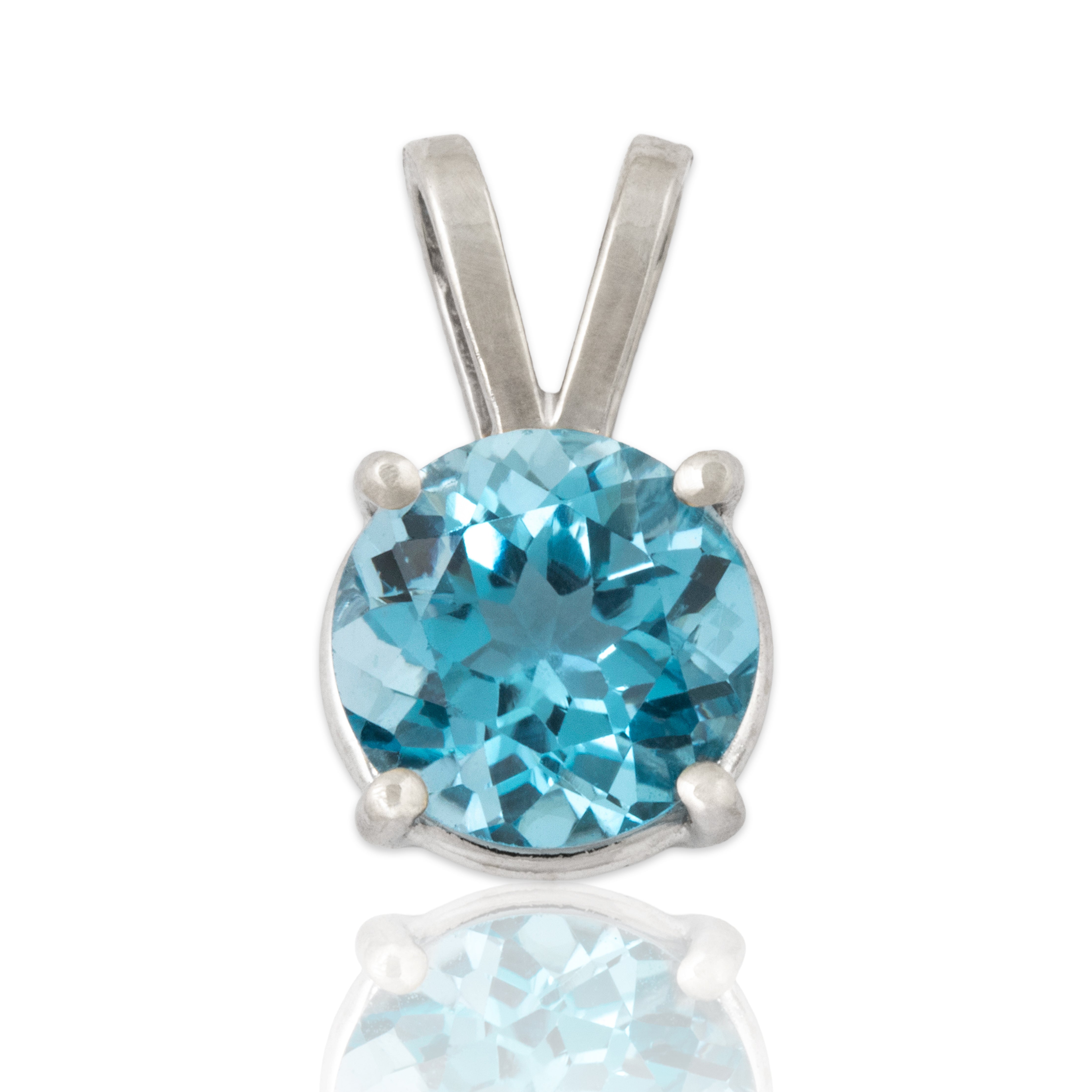 Vintage 14k White Gold 2.13ct Topaz Solitaire Pendant、mySite、hinf8tx79