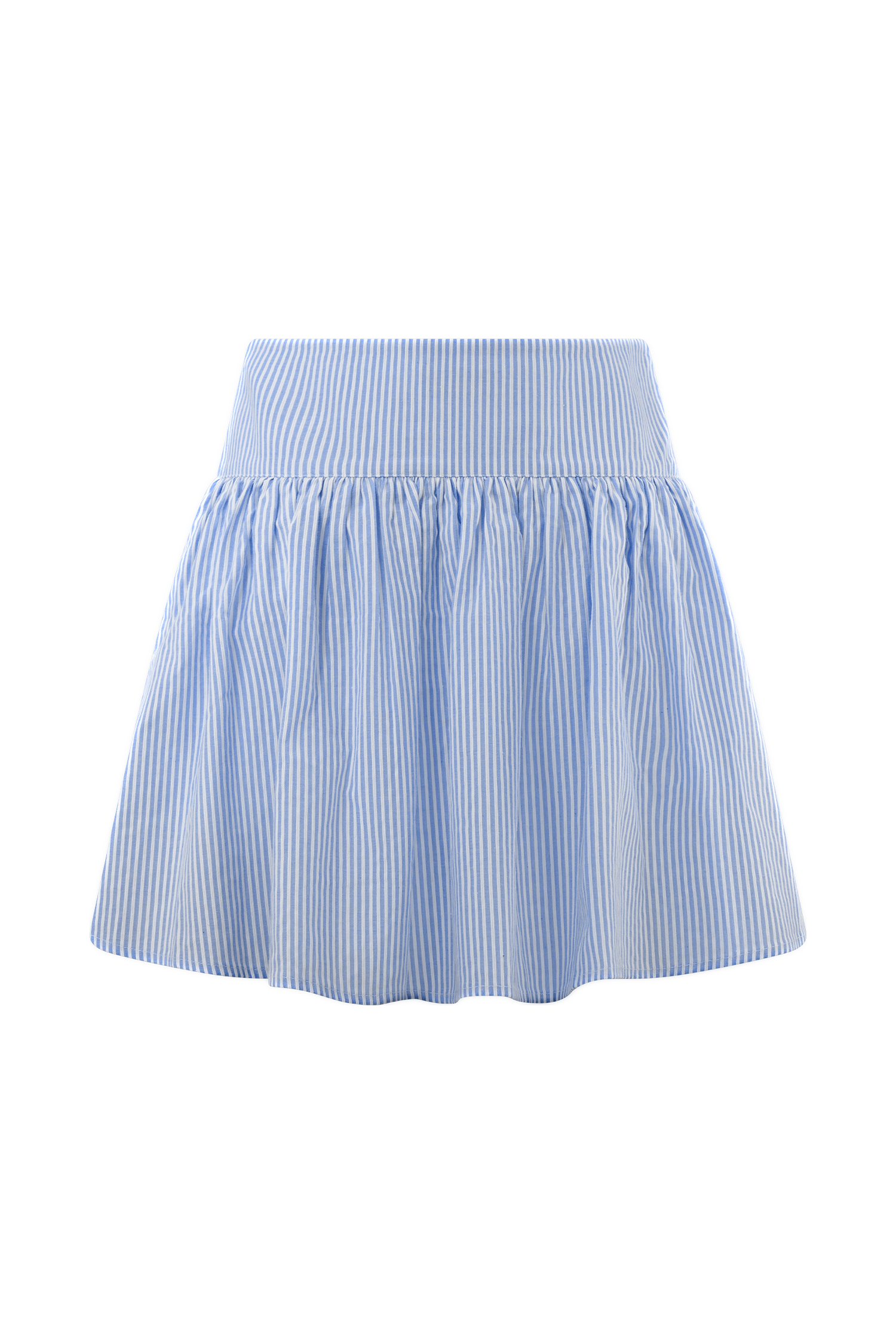Gretel Hem Mini Skirt - Blue Pinstripe、mySite、solidvoid