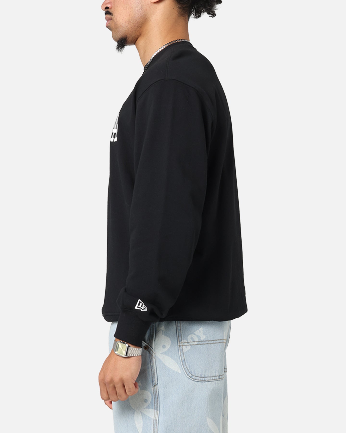 New Era Los Angeles Dodgers MLB Team Logo Crewneck Black、mySite、zt4zffjzw