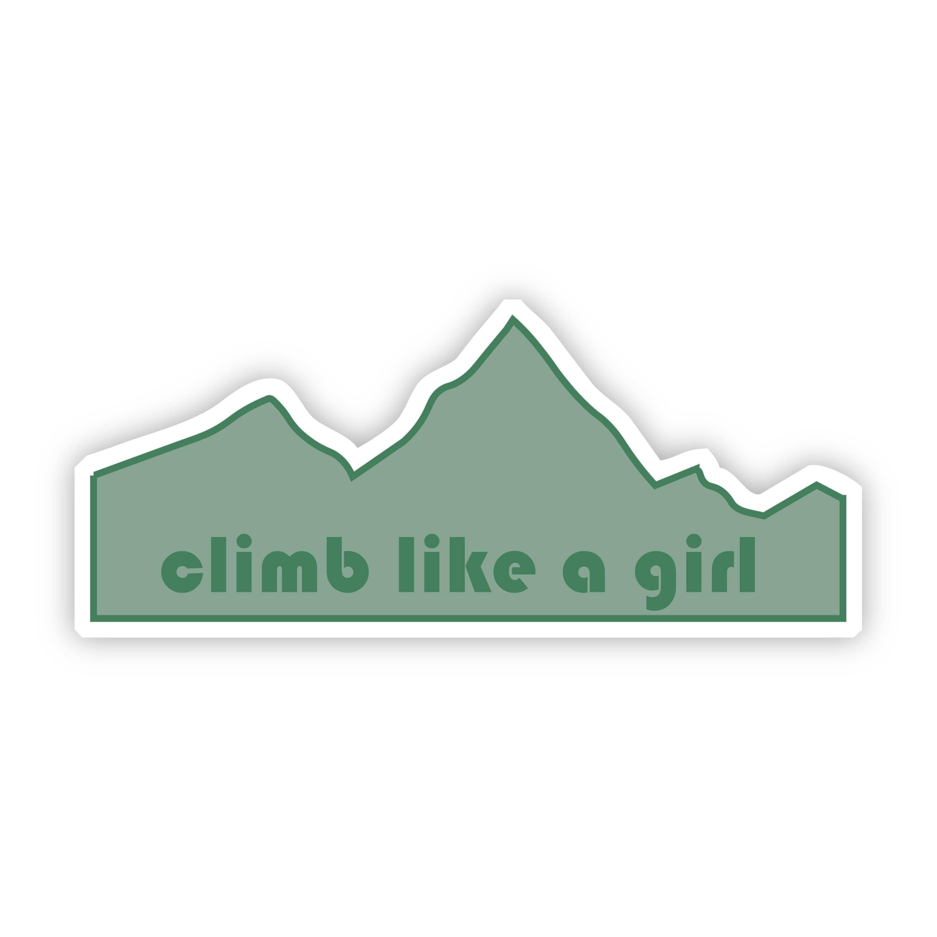 Climb Like a Girl Green Mountain Sticker、mySite、elrpsem3k