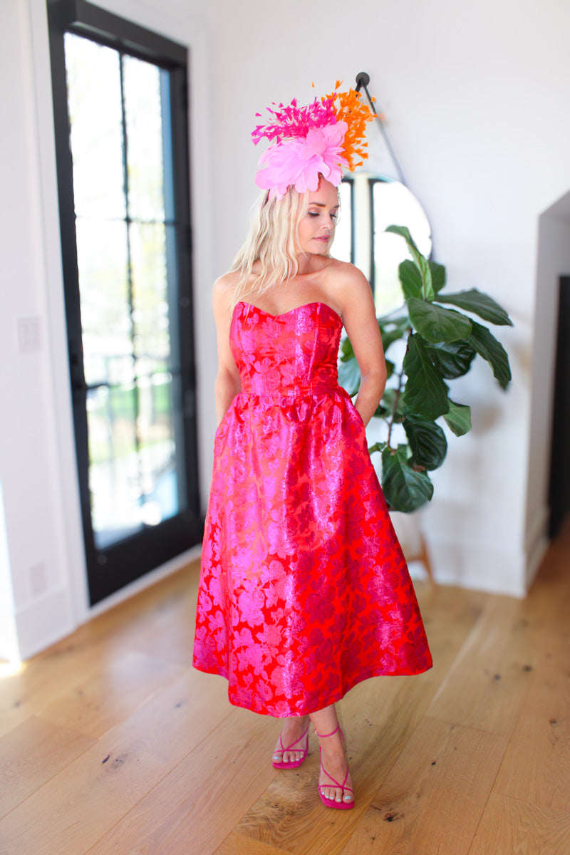 Derby Darling Strapless Midi Dress、mySite、hinf8tx79