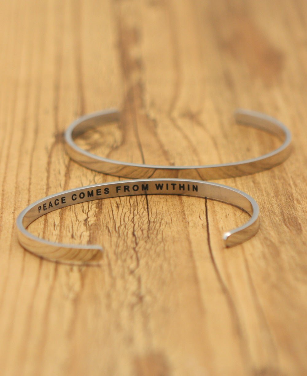 Men's Cuff Bracelet, Peace Comes From Within、mySite、topwebapps