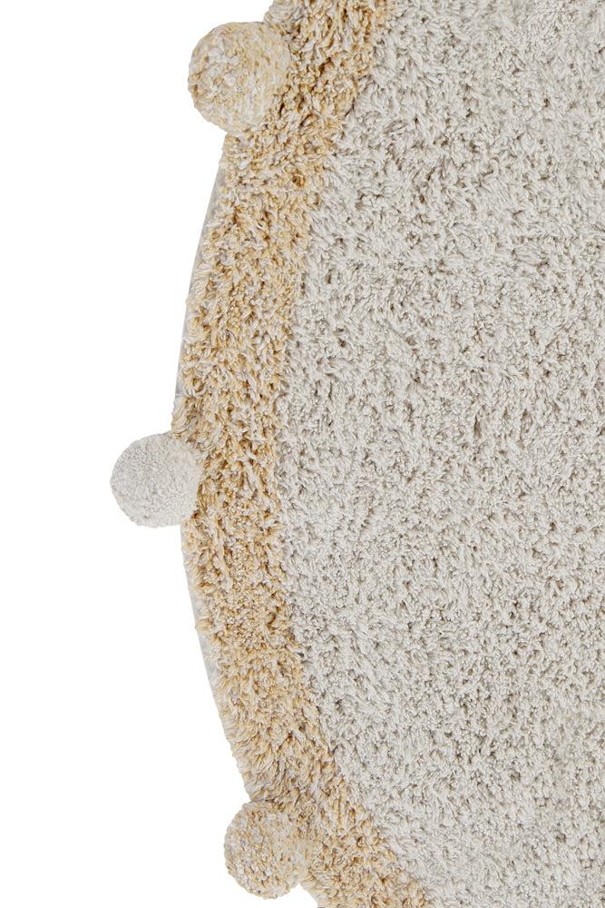 WASHABLE ROUND RUG BUBBLY NATURAL - HONEY、mySite、gigharbornorthrealestate