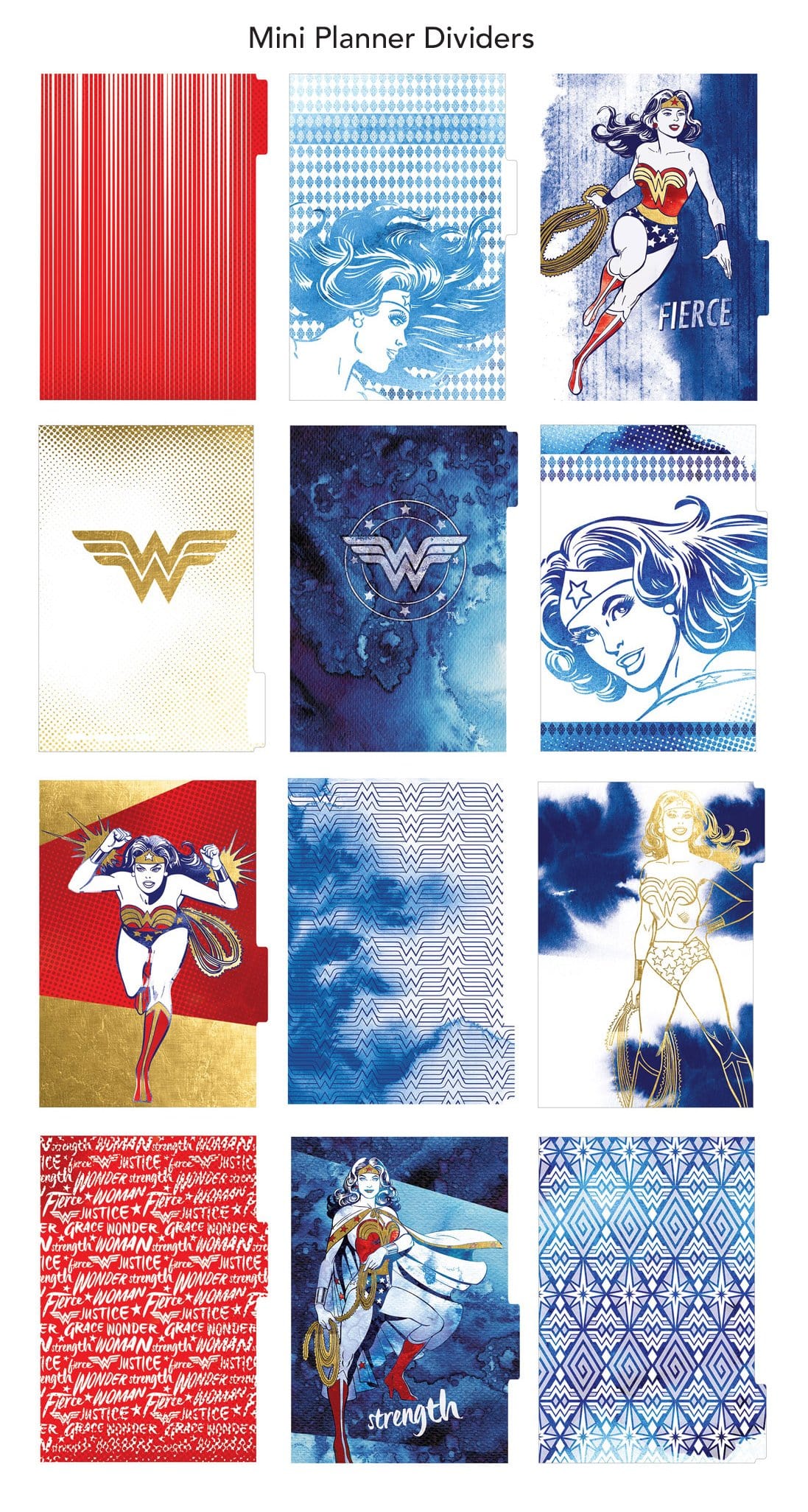  Weekly Planner Set - Undated Wonder Woman Mini、mySite、ghnorth