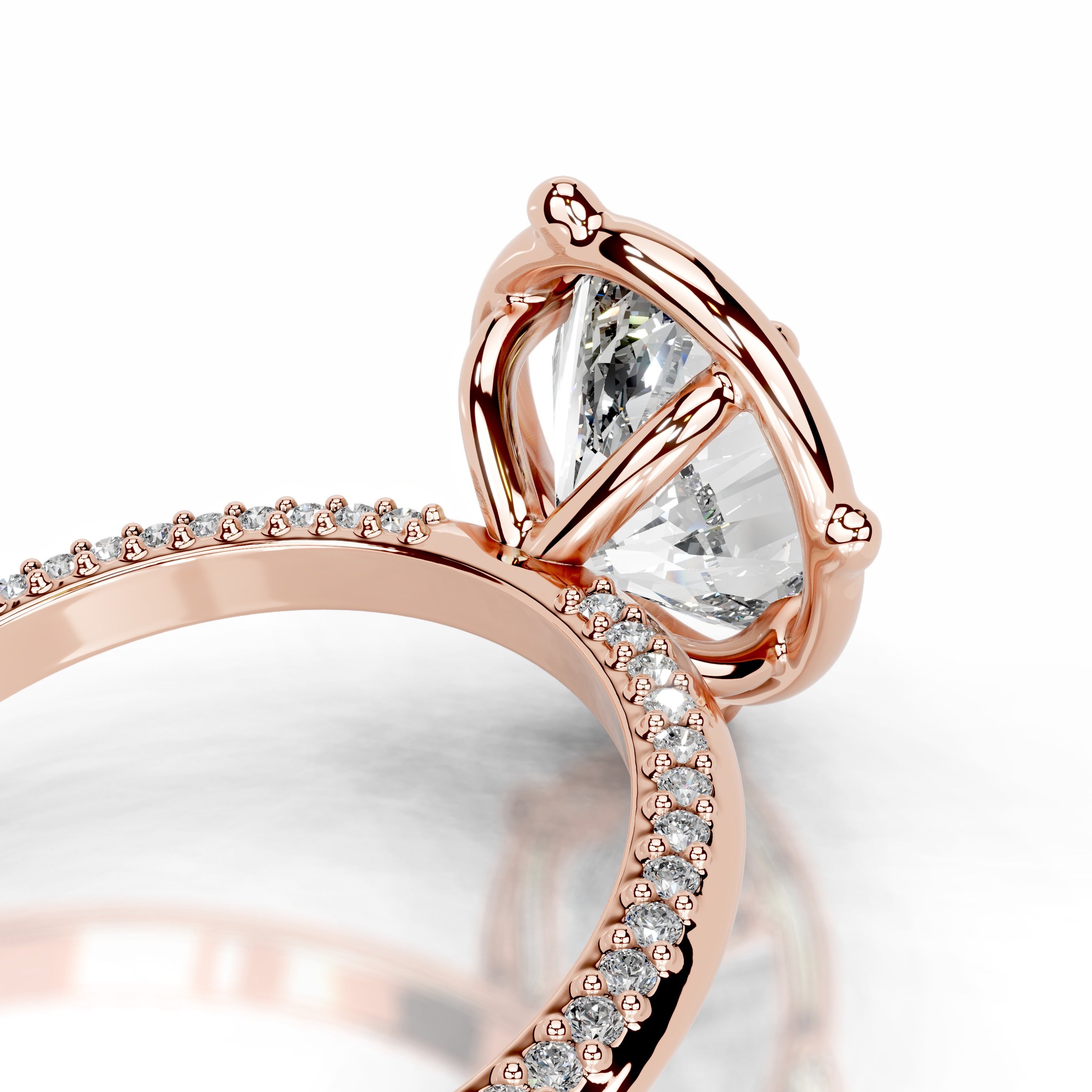Rosewood Romance Lab Grown Diamond Ring - 14K Rose Gold、mySite、hinf8tx79