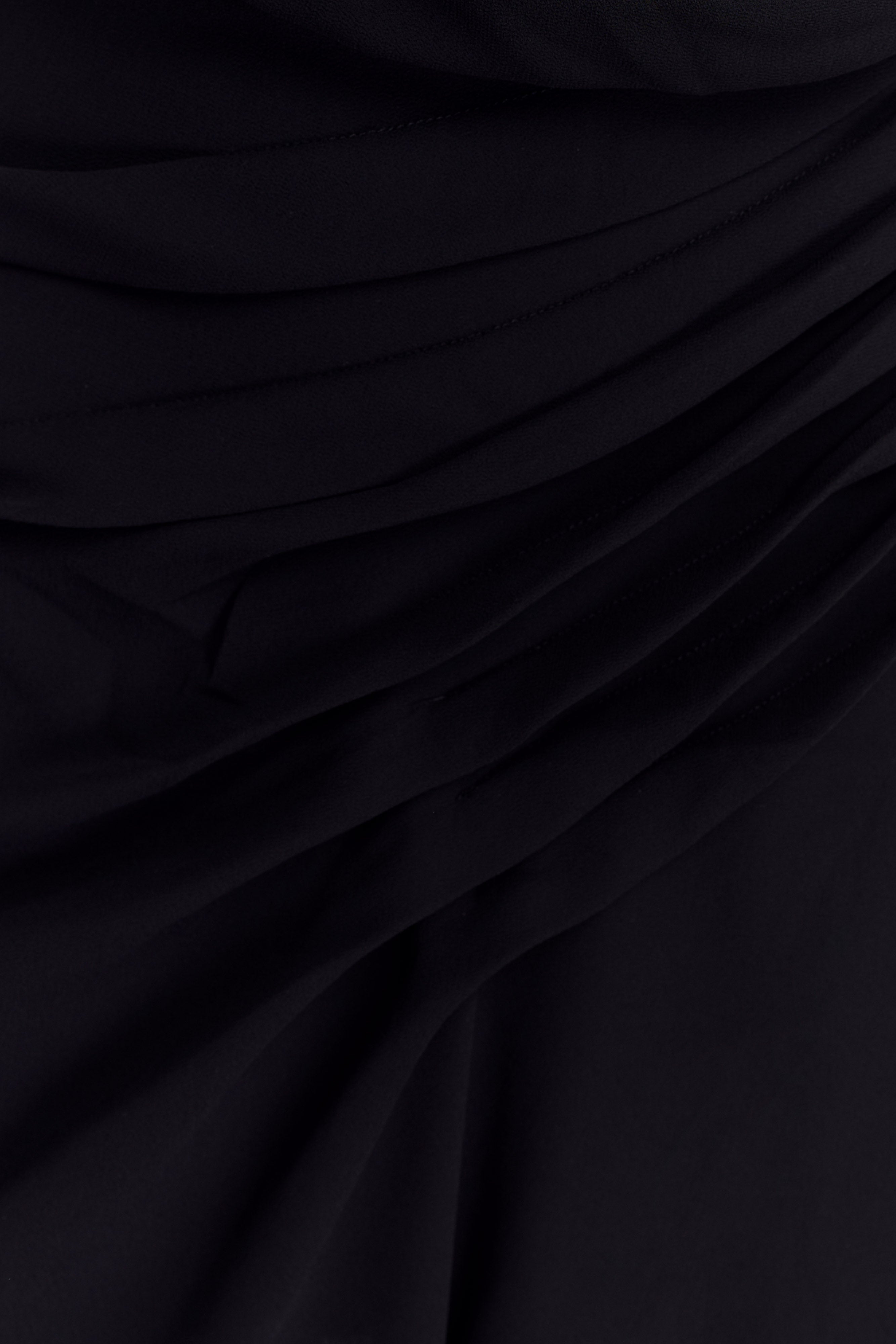 Oria Chiffon Mini Dress - Black、mySite、solidvoid