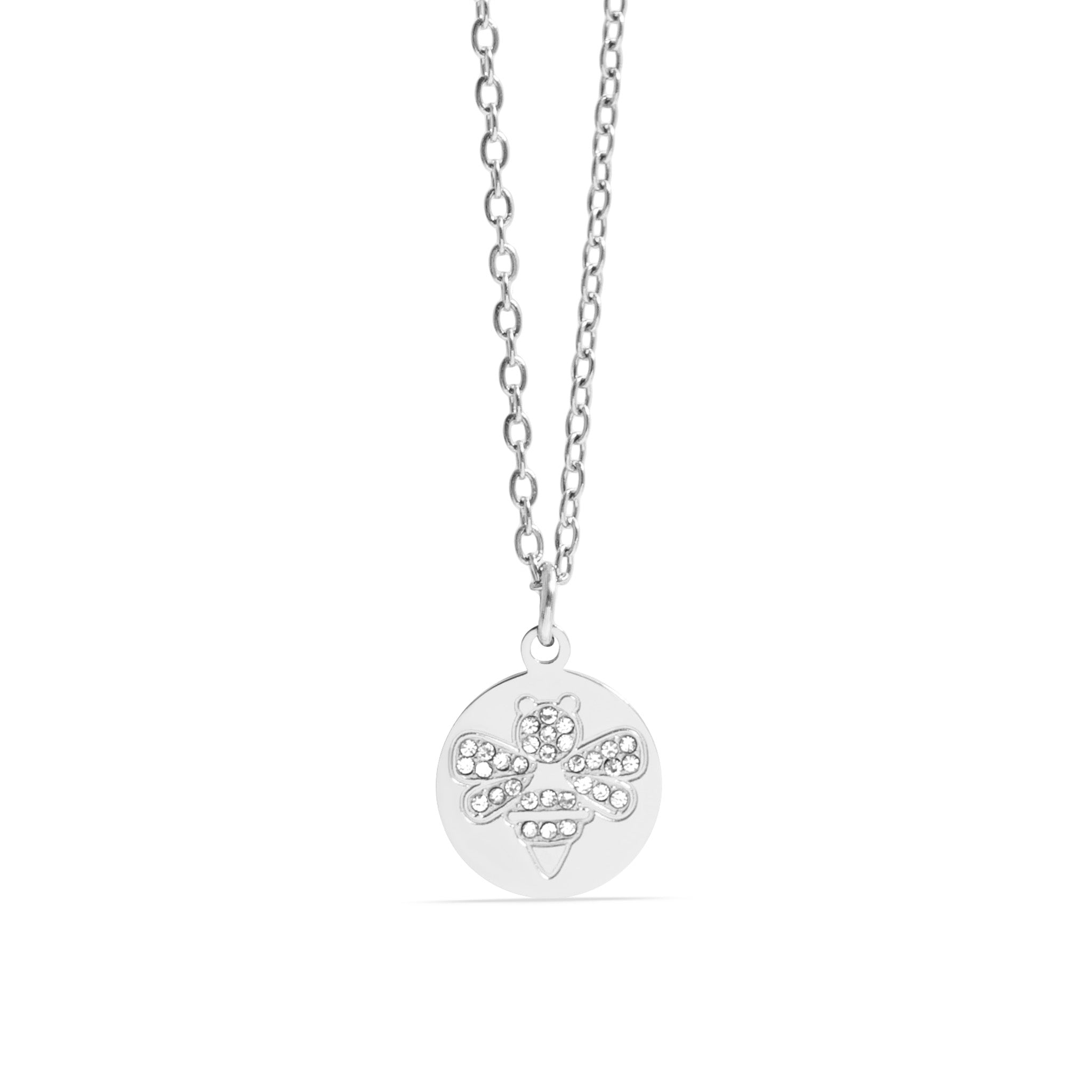 18K Gold PVD Stainless Steel Stone Bee Pendant Necklace / CHN0086、mySite、dreamappss