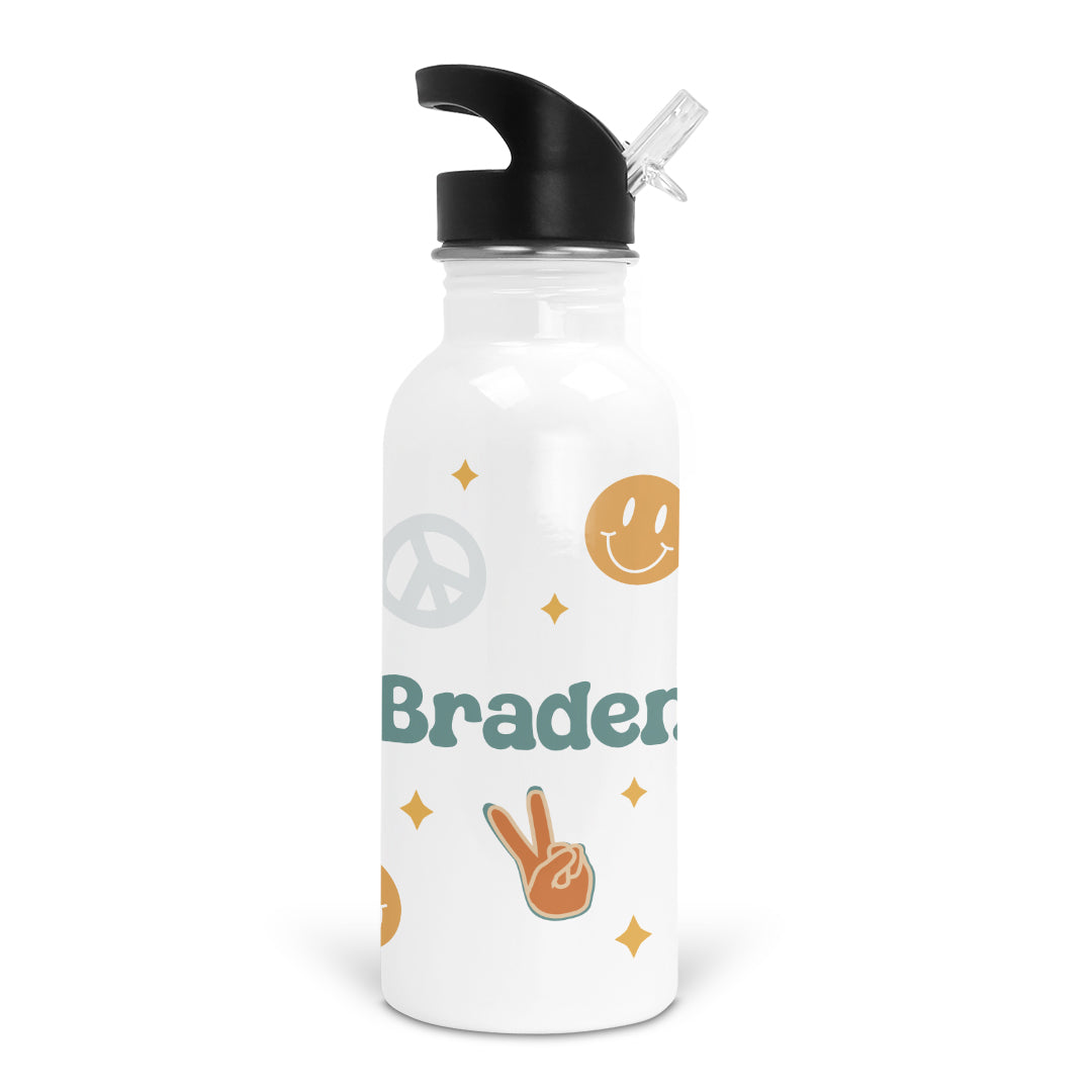  Peace Out Personalized Kids Water Bottle、mySite、layawaytickets