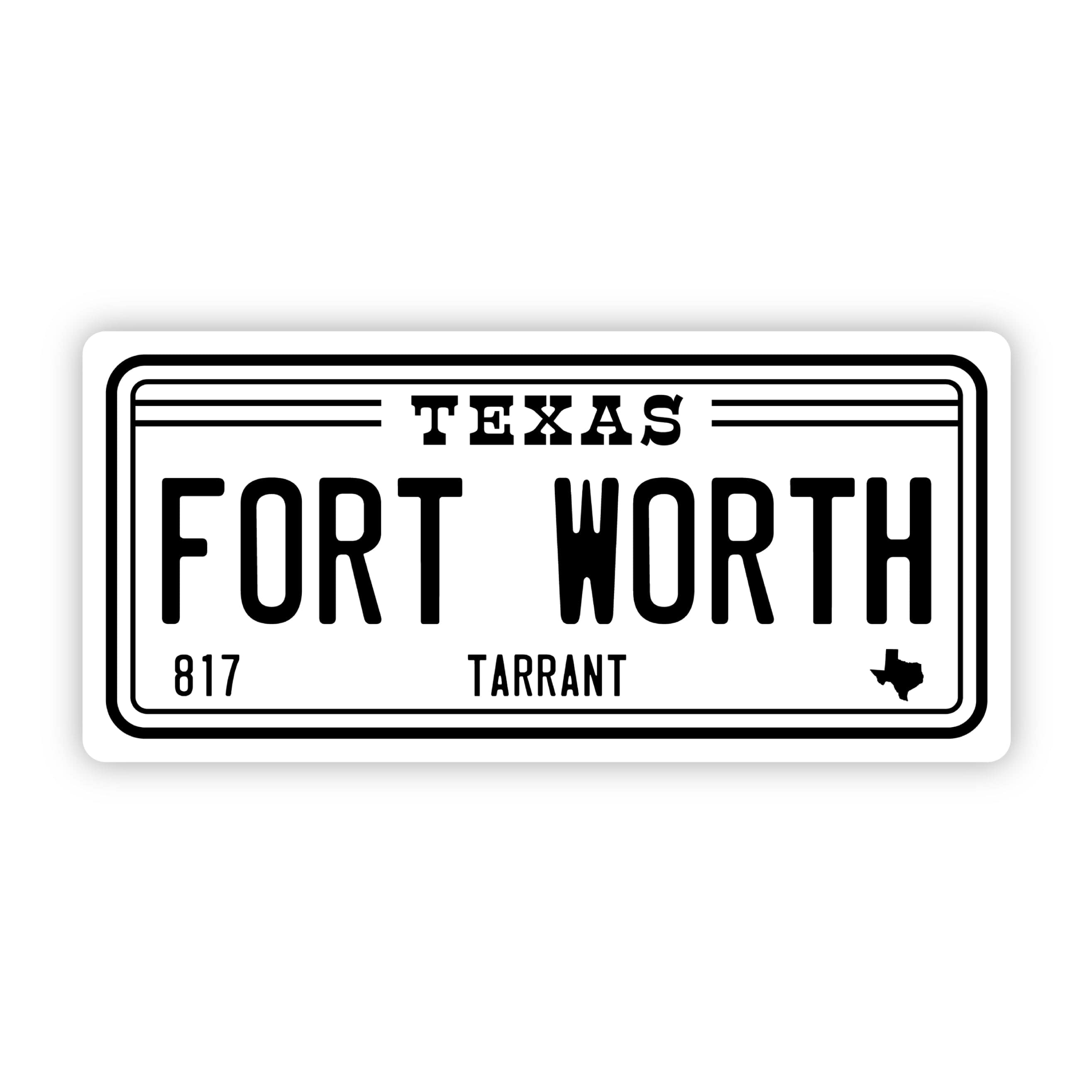  Fort Worth Texas 817 License Plate Sticker、mySite、elrpsem3k
