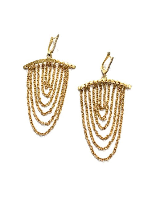 Erin Steele Jewelry Diamond Bar Chandelier Earrings、mySite、noshort