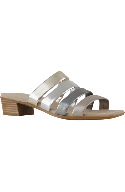  Munro Women's Adrianne Slide-In Sandal - Taupe Metallic、mySite、preschool7hills