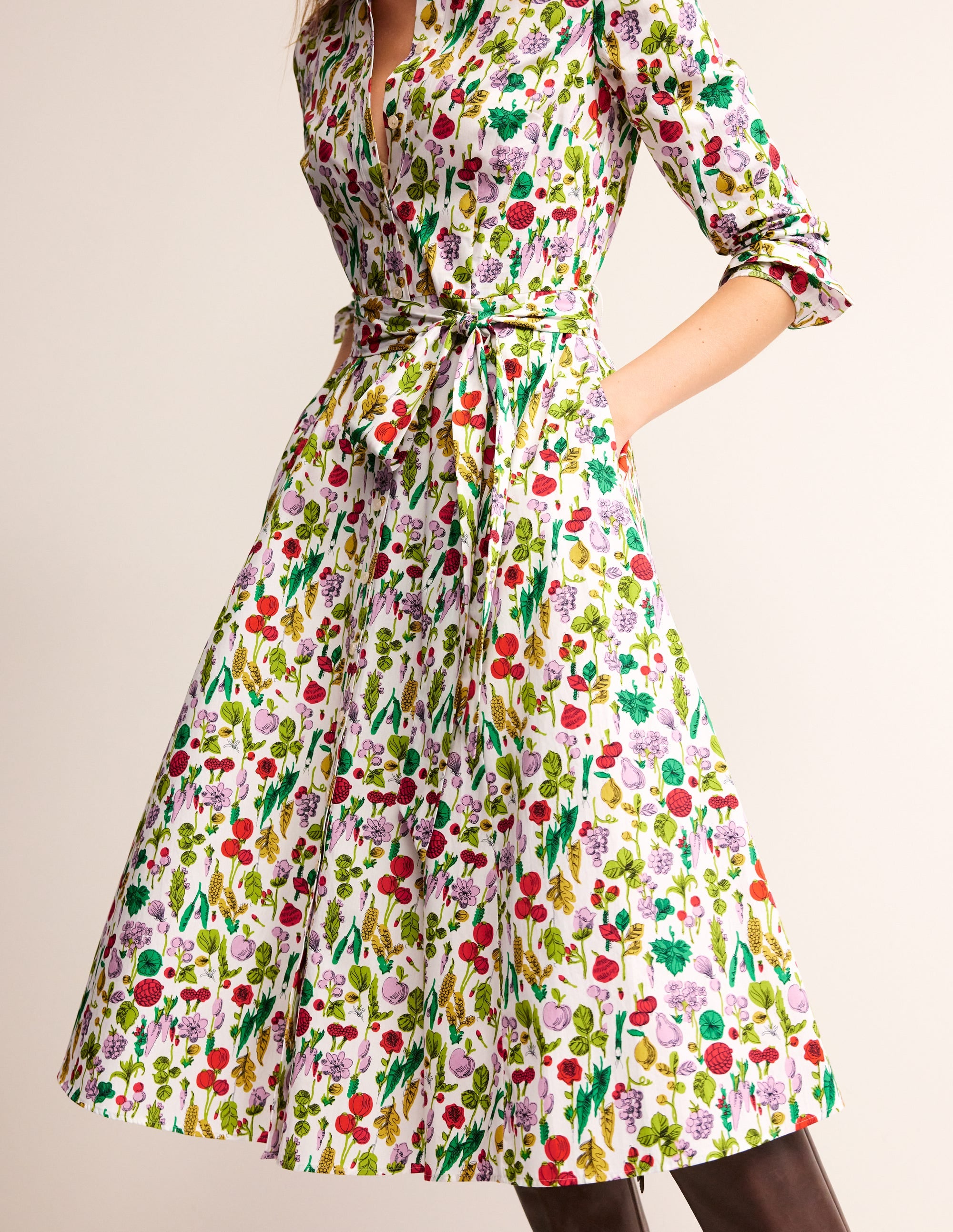  Amy Cotton Midi Shirt Dress-Ivory, Spring Crop、mySite、ashleygrahame