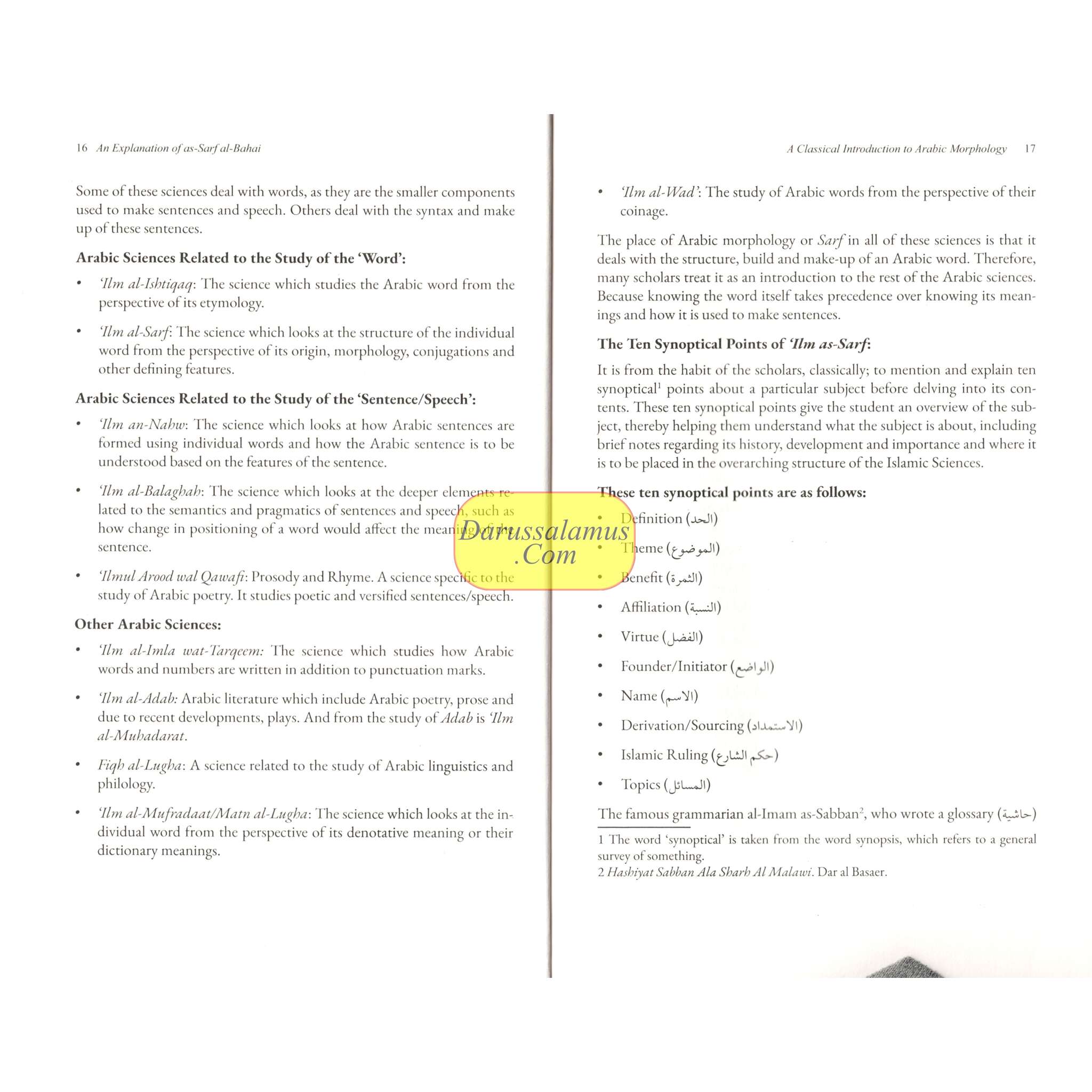 An Explanation of as-Sarf al-Bahai by Ibrahim Farooqi、mySite、topwebapps