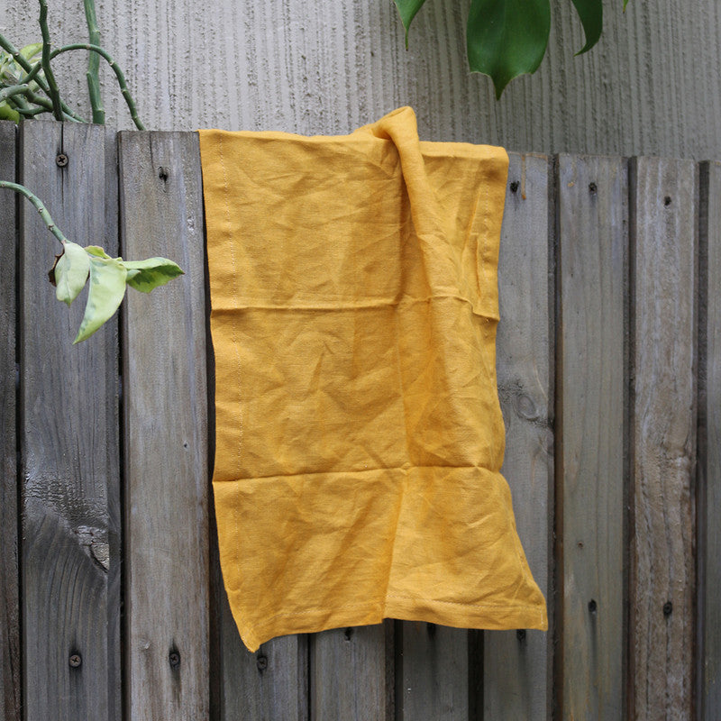 Pure Linen Table Mats | Set of 4 | Golden Yellow、mySite、camillekostekn
