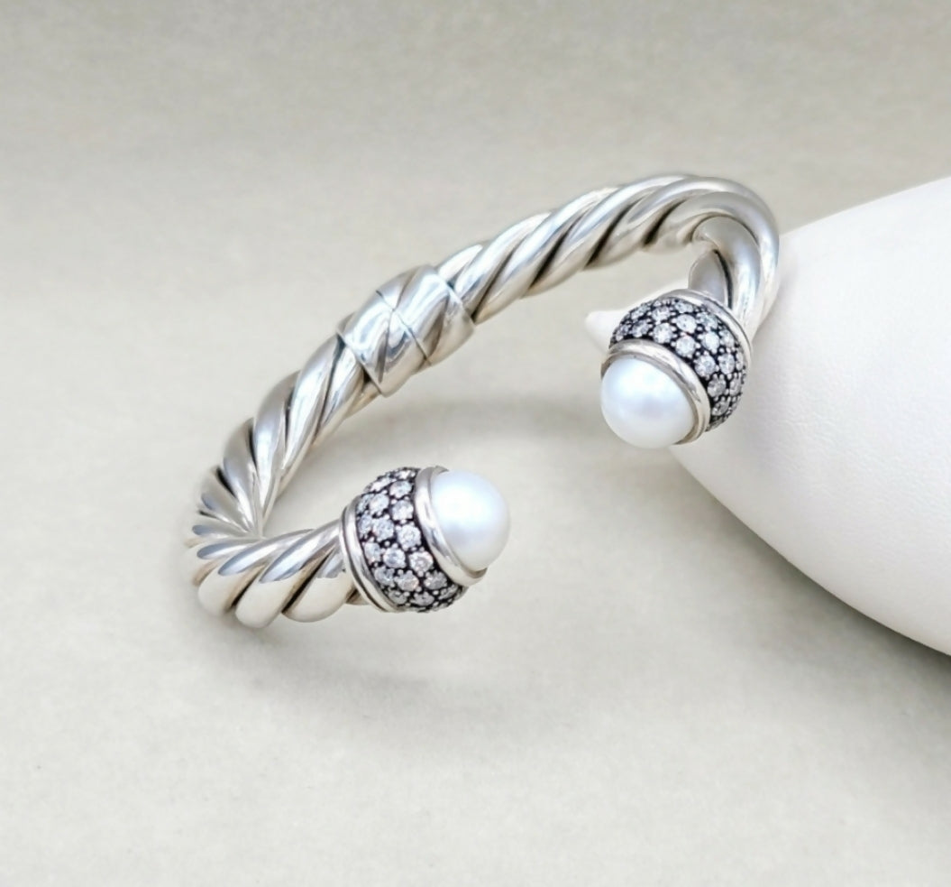 David Yurman Moonlight Ice Bracelet 10mm 鈥? Pearl & Diamonds、mySite、hinf8tx79