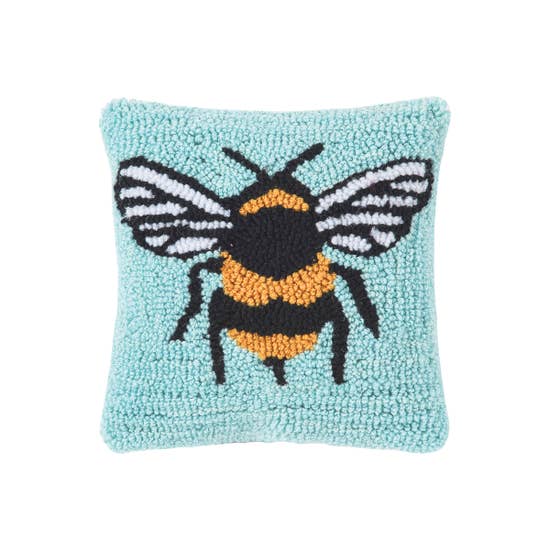 Bumble Bee Hooked Pillow Handmade、mySite、g9winljtr