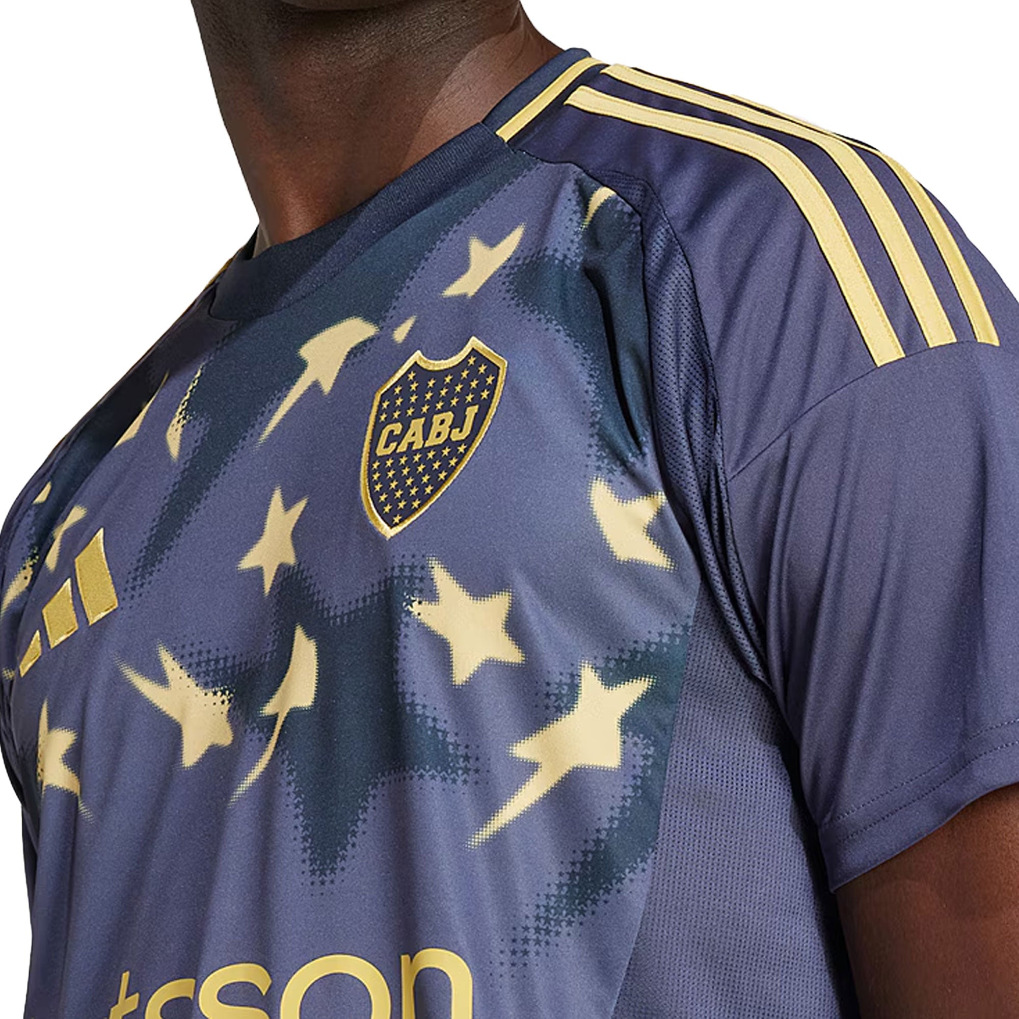 adidas Men's Boca Juniors 2025/26 Third Jersey Shadow Navy/Pyrite、mySite、noshort