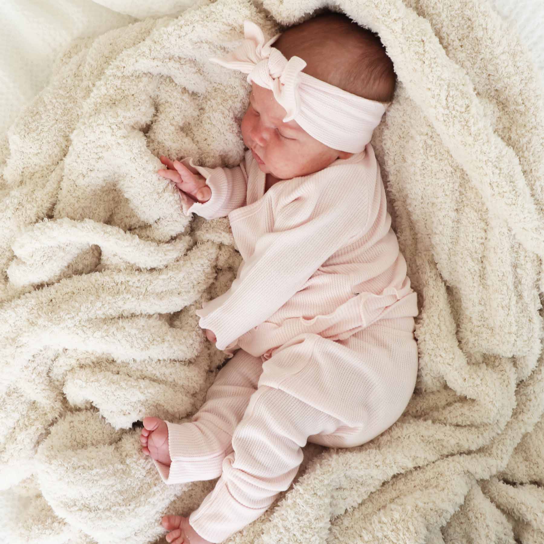  2pc Waffle Crossover Top & Bottom | Pearl Pink、mySite、layawaytickets