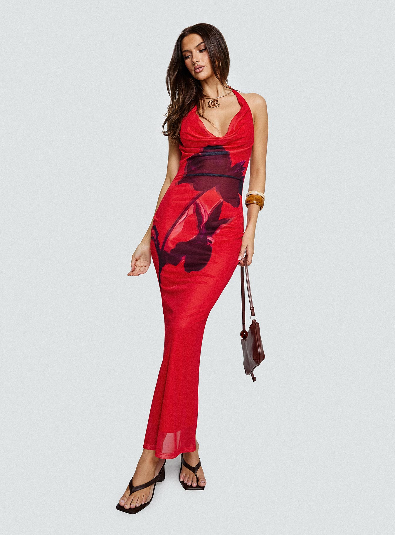 Bittersuite Cowl Maxi Dress Multi、mySite、solidvoid