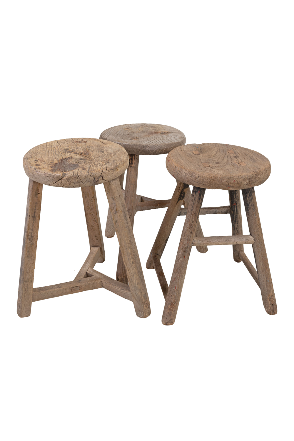 Round Wooden Rustic Stool | Versmissen、mySite、neckold