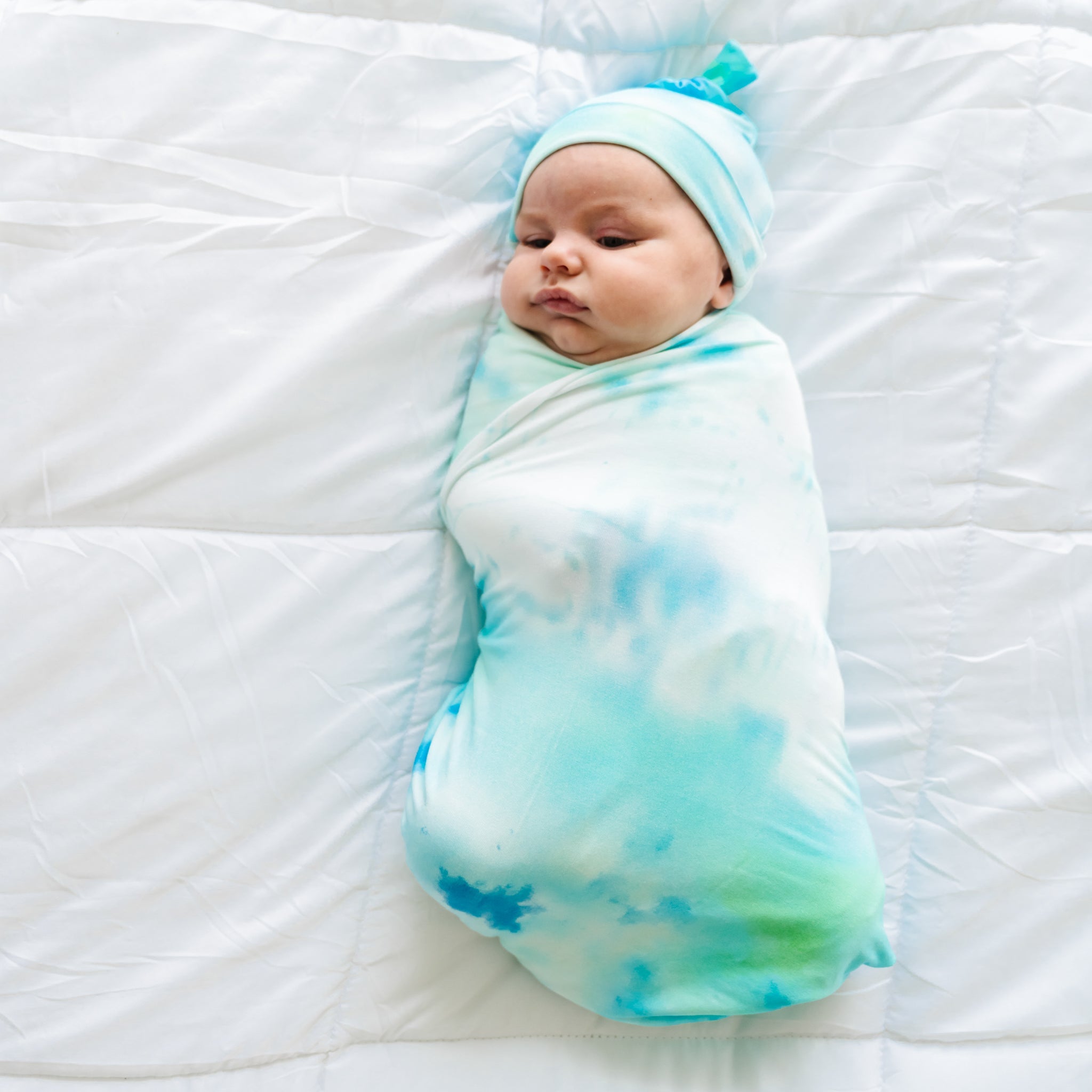  Tidepool Watercolor Swaddle & Hat Set、mySite、layawaytickets